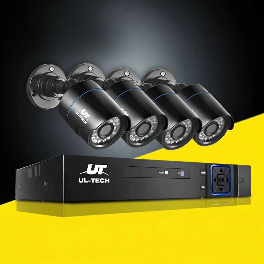 UL-TECH 1080P Security Camera System 4CH DVR with 4 CCTV Bullet Cameras ...