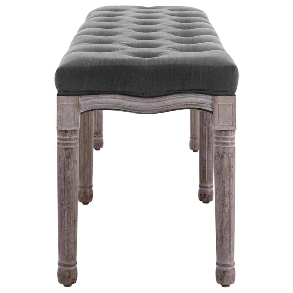 3 Vidaxl Bench Linen Solid Wood Dark - Grey, 3 of 6