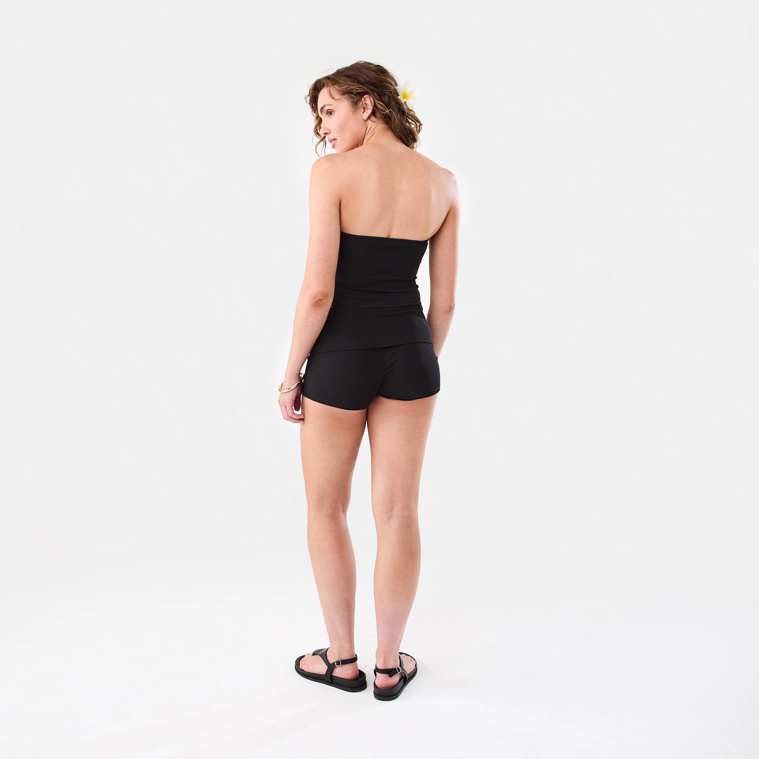 4 Sleeveless Trim Detail Tube Top Black, 4 of 8
