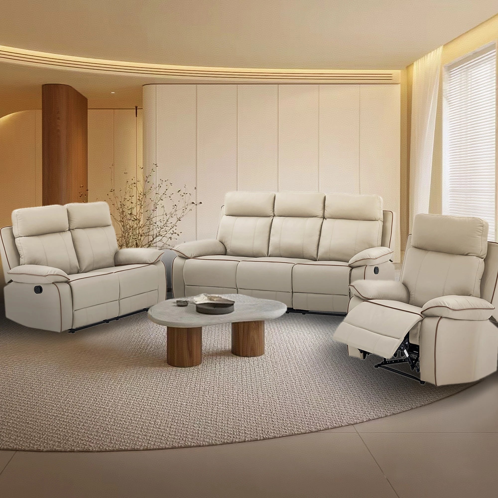 7 Foret 6-seater Sofa Lounge Convertible Recliner Couch For Living Room Modern, 7 of 7