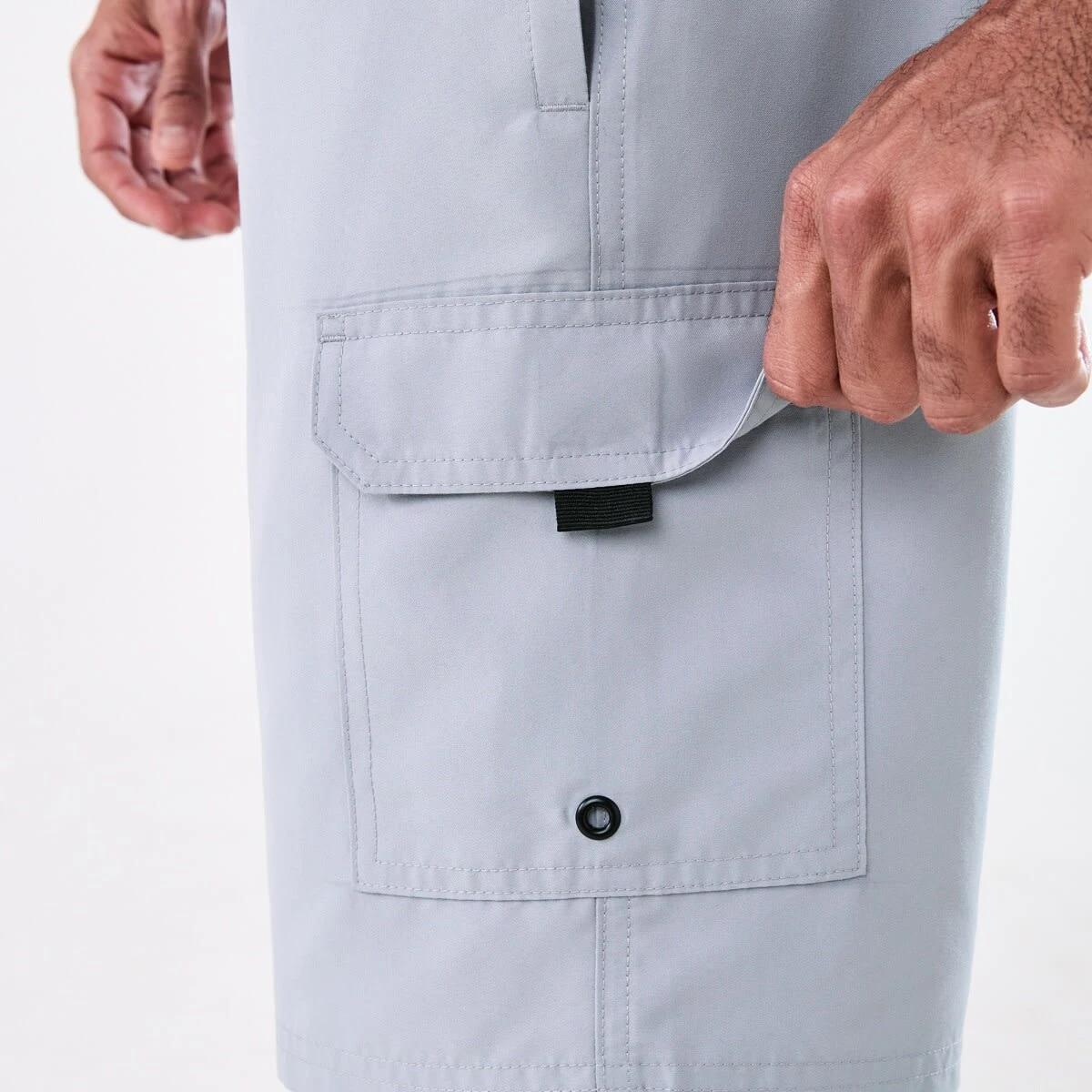 5 Elastic Waist Regular Cargo Boardshorts RAINDROPS GREY, 5 of 7