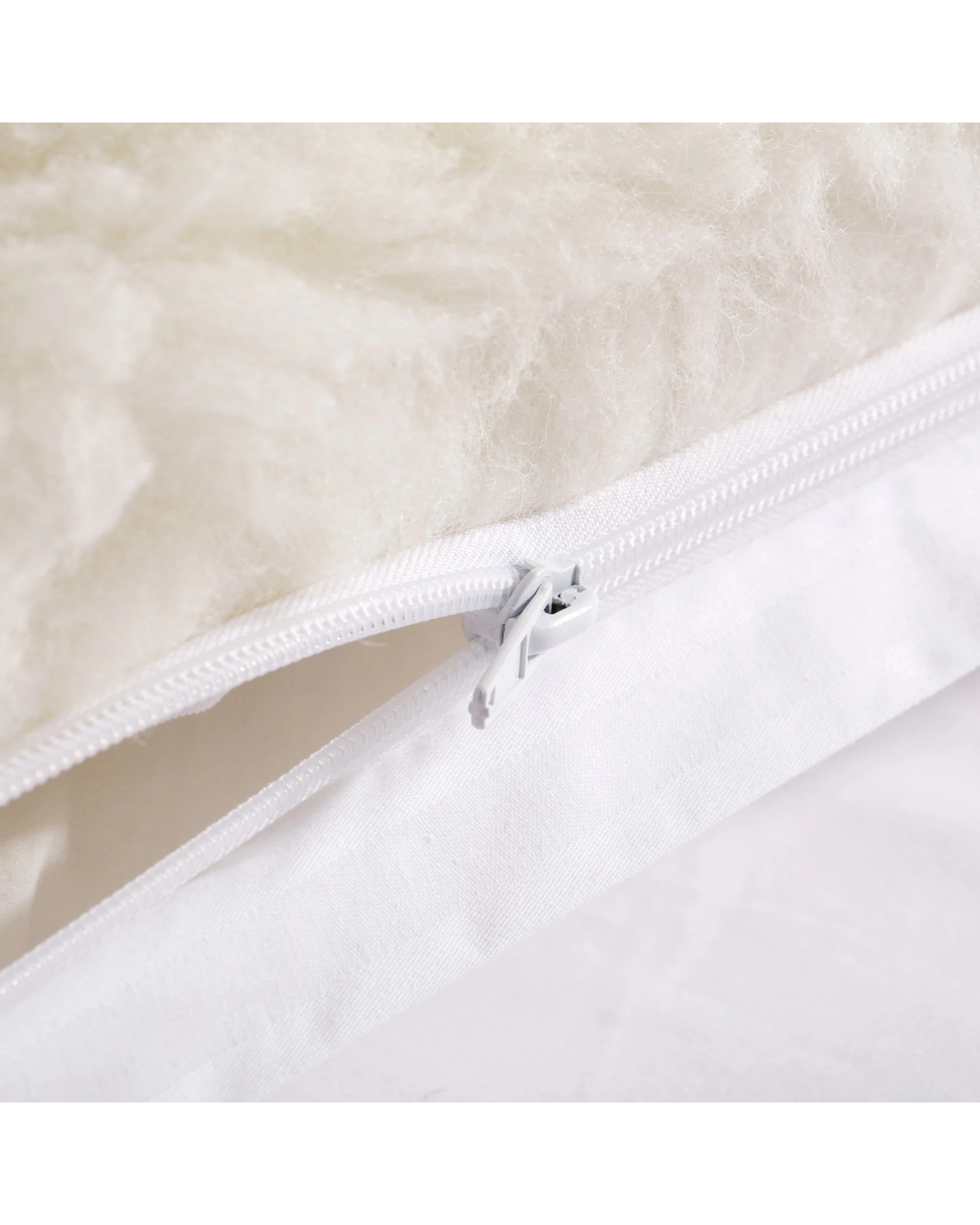 4 Dreamaker Reversible Wool Fleece Pillow Protector European 65x65cm - Natural, 4 of 5