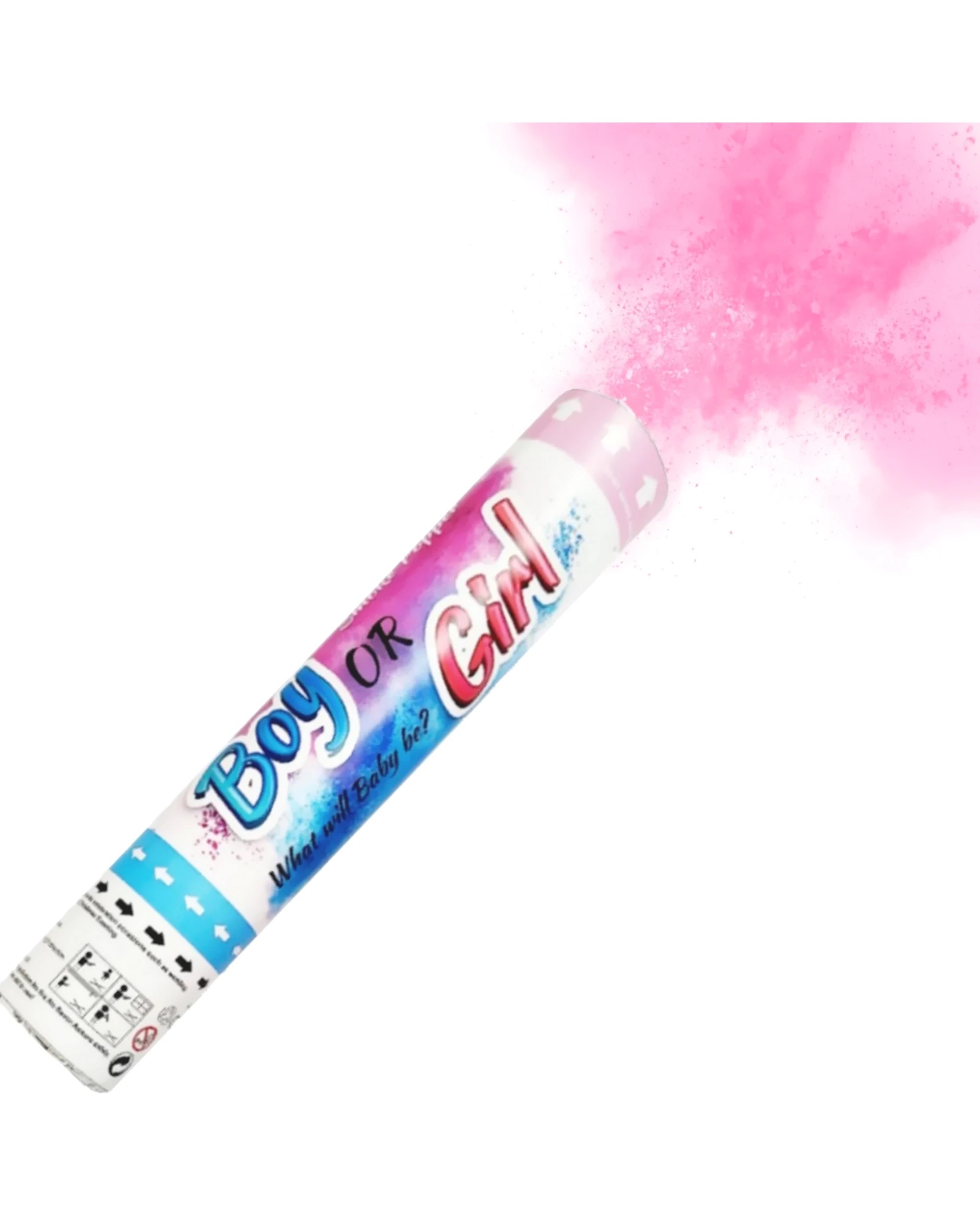 1 Partyrama Gender Reveal Pink Powder Twist Popper - Pink, 1 of 2