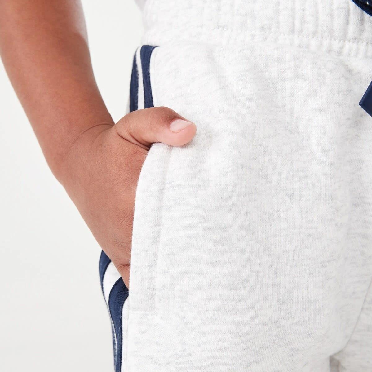 4 Stripe Knit Shorts Wht Marle, 4 of 9
