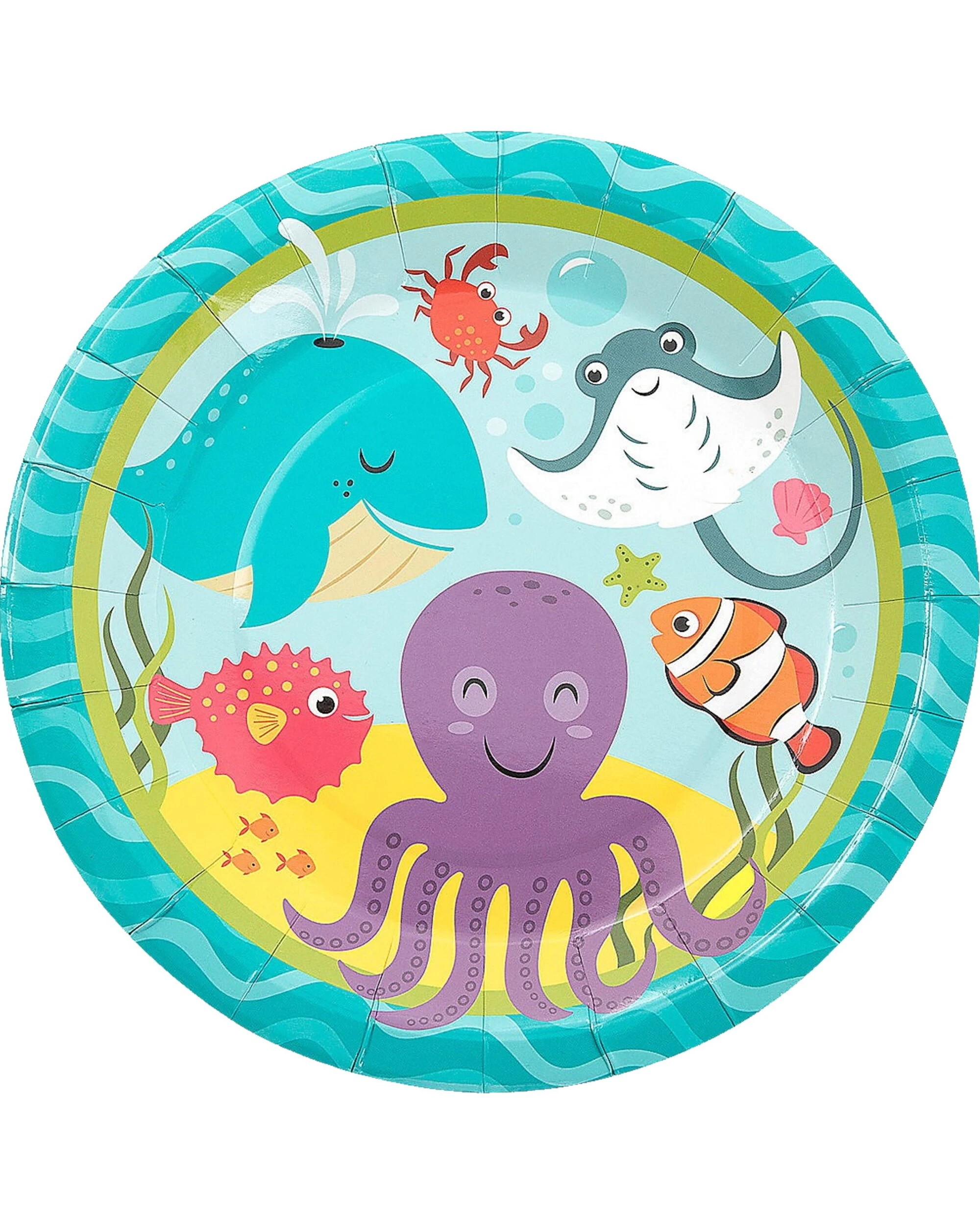 1 Partyrama Under the Sea Friends Large Paper Plates Pack of 8, 1 of 1