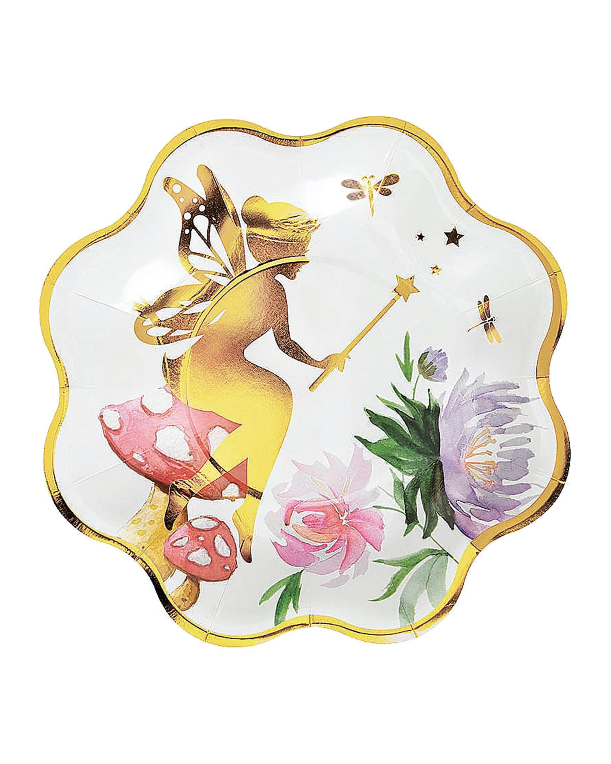 1 Partyrama Golden Fairy Small Paper Plates Pack of 8, 1 of 1