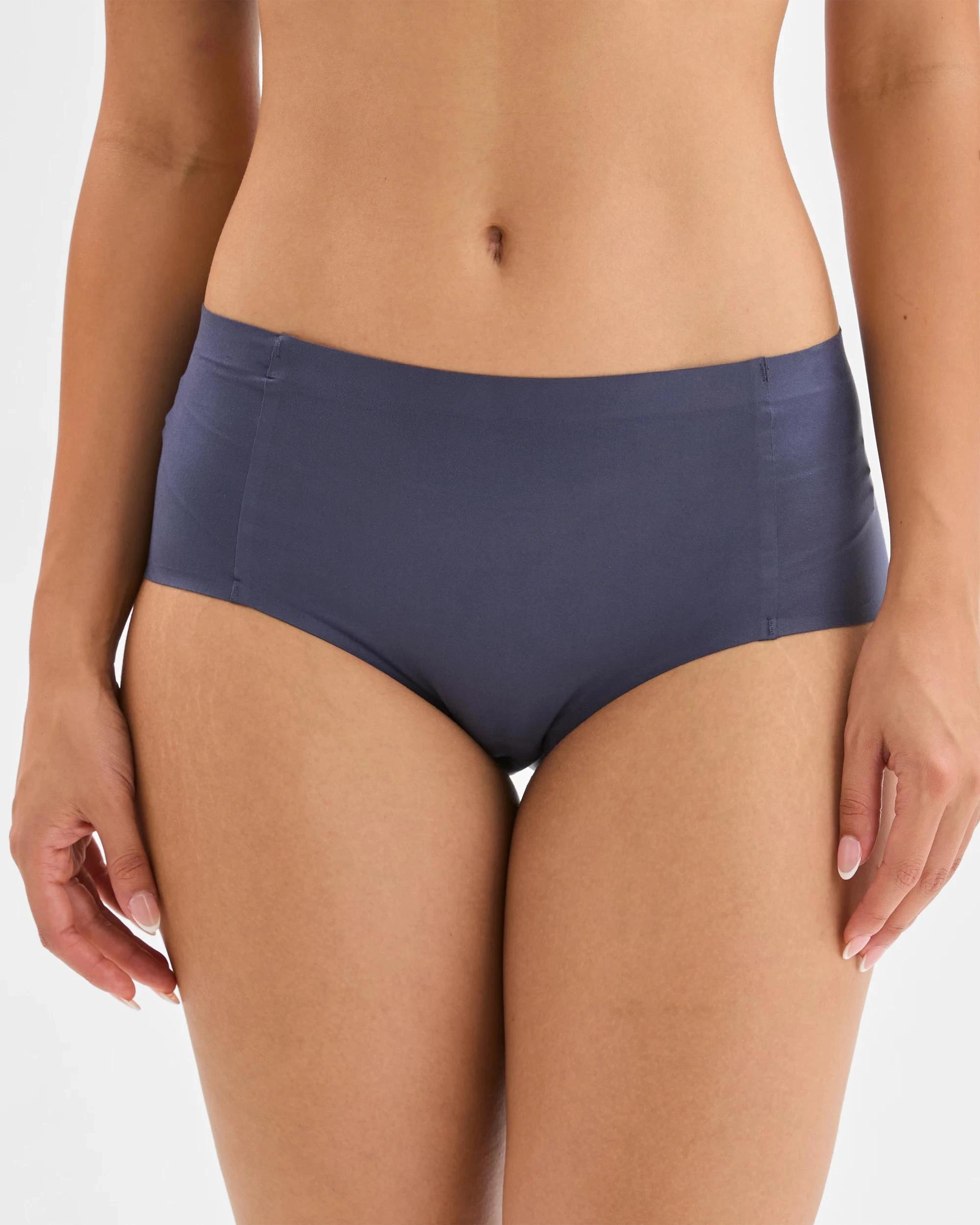 6 Target 2 Pack Bonded No Show Midi Briefs BARE BEAUTY/WINTER BLUE, 6 of 8