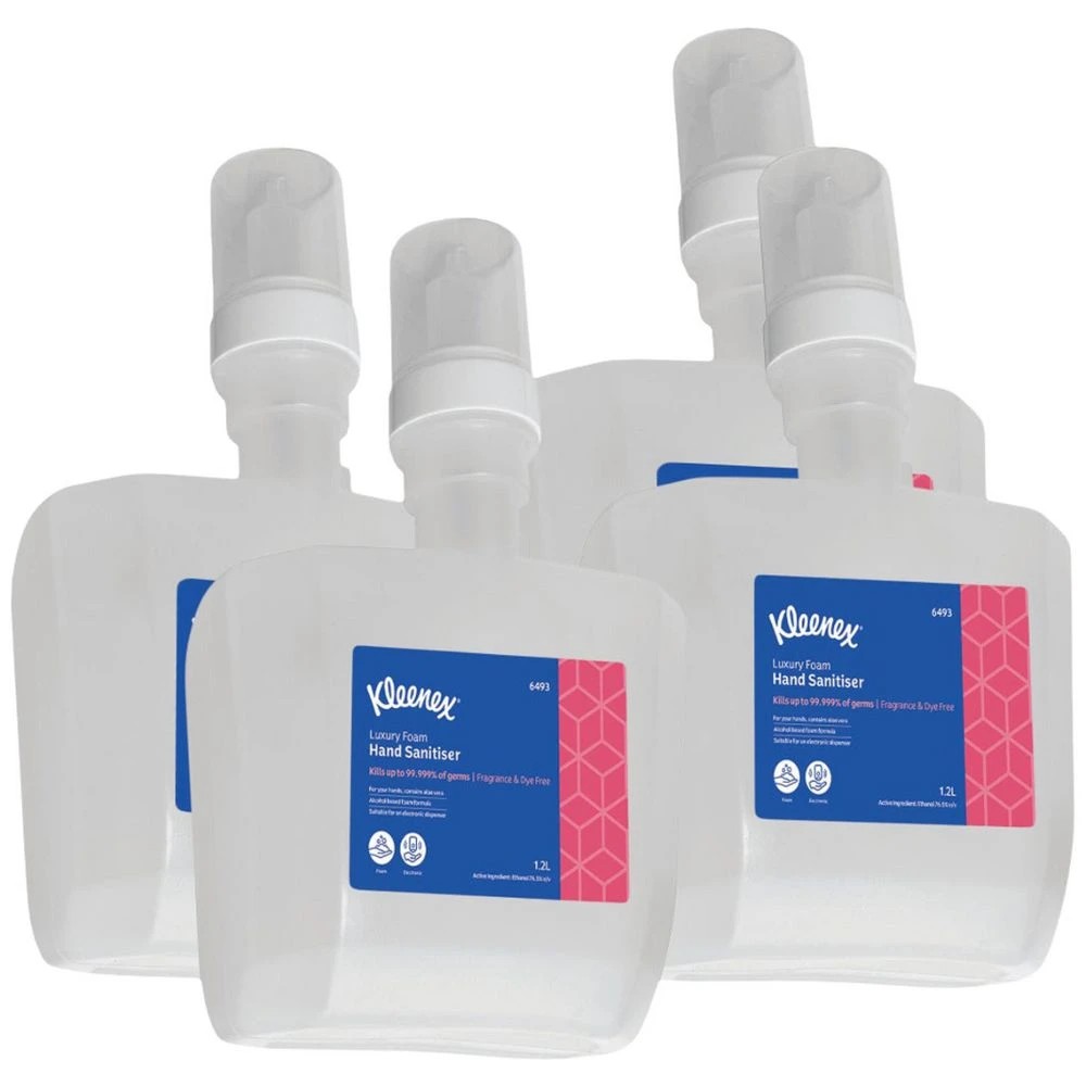 3 Kleenex Alcohol Foam Hand Sanitiser 6493 4 Cartridges 4.8L, 3 of 6