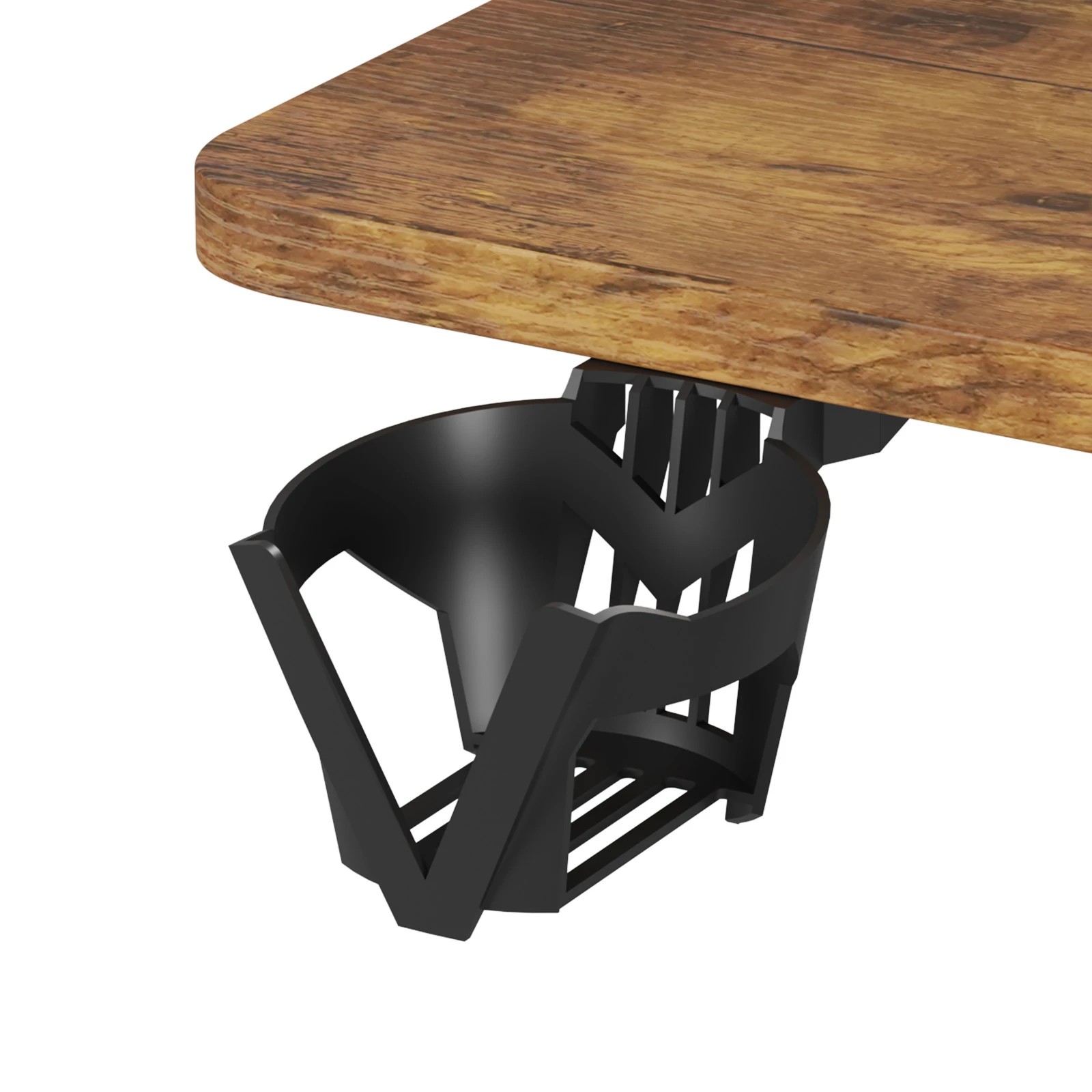 2 Advwin Led Rgb Light Electric Standing Desk With Power Outlets & Monitor Stand 120cm
 - Brown, 2 of 8