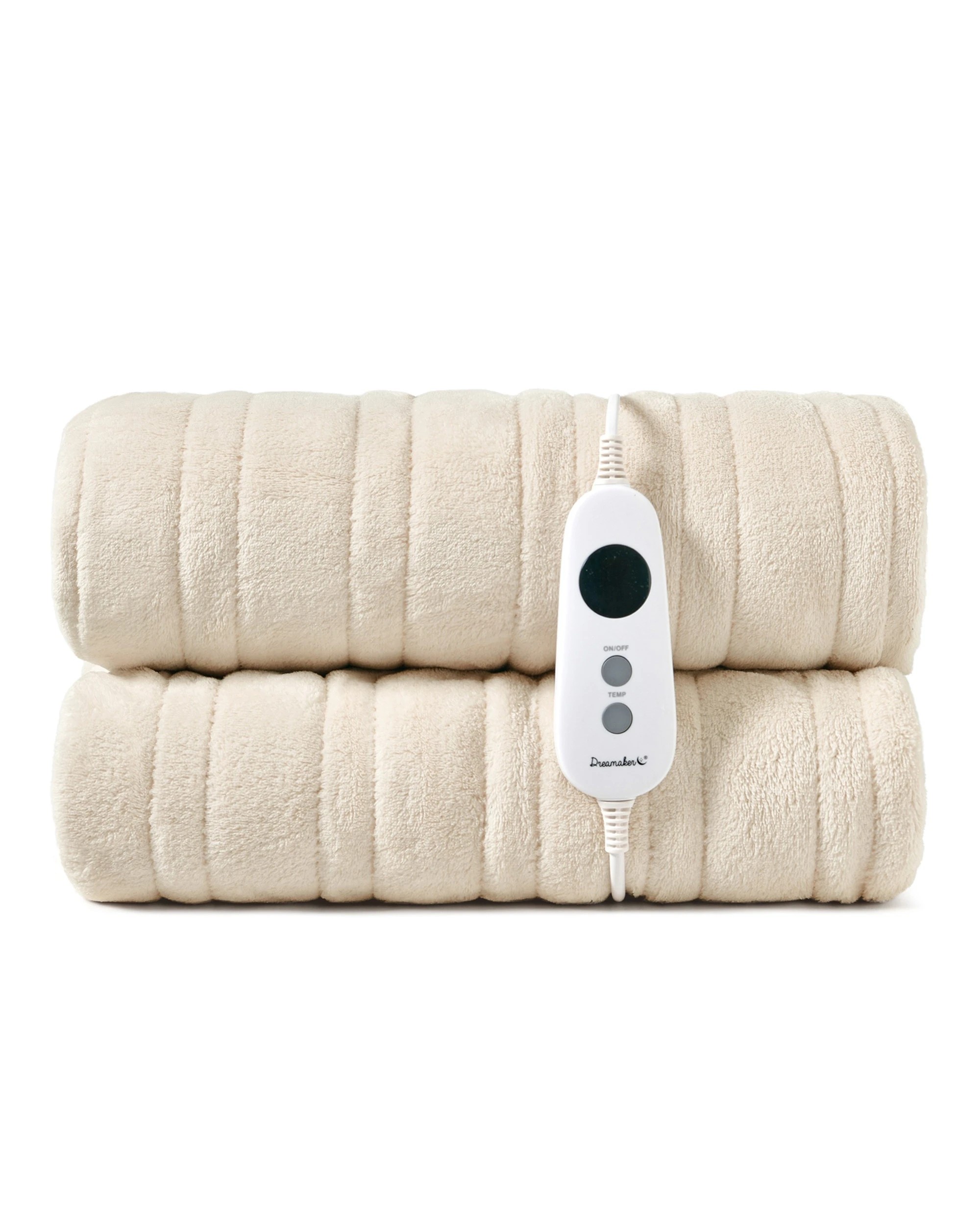 2 Dreamaker Kingston Coral Fleece Electric Heated Throw Blanket 180x200cm - Cream, 2 of 6