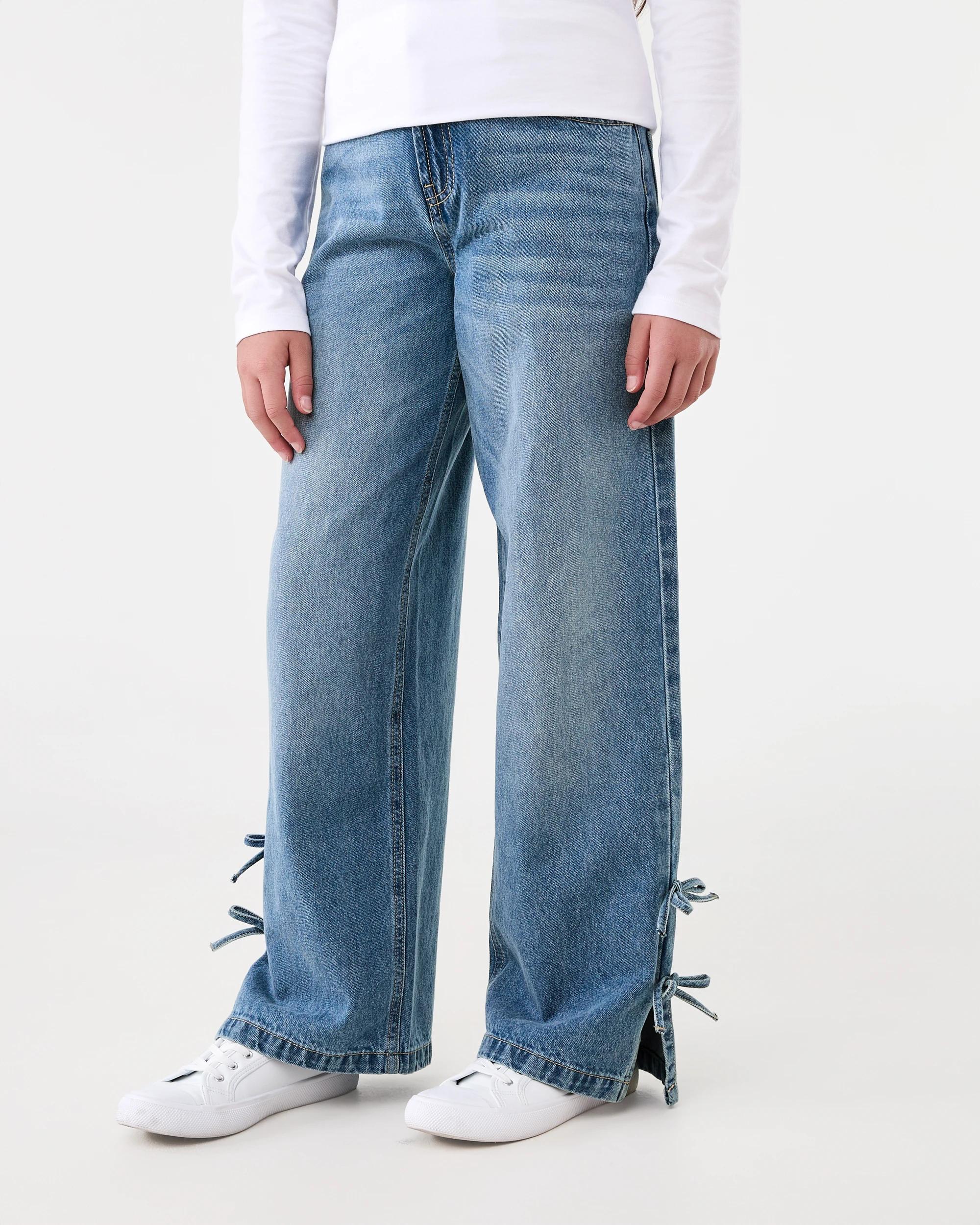 1 Side Bow Jeans Light Wash, 1 of 8