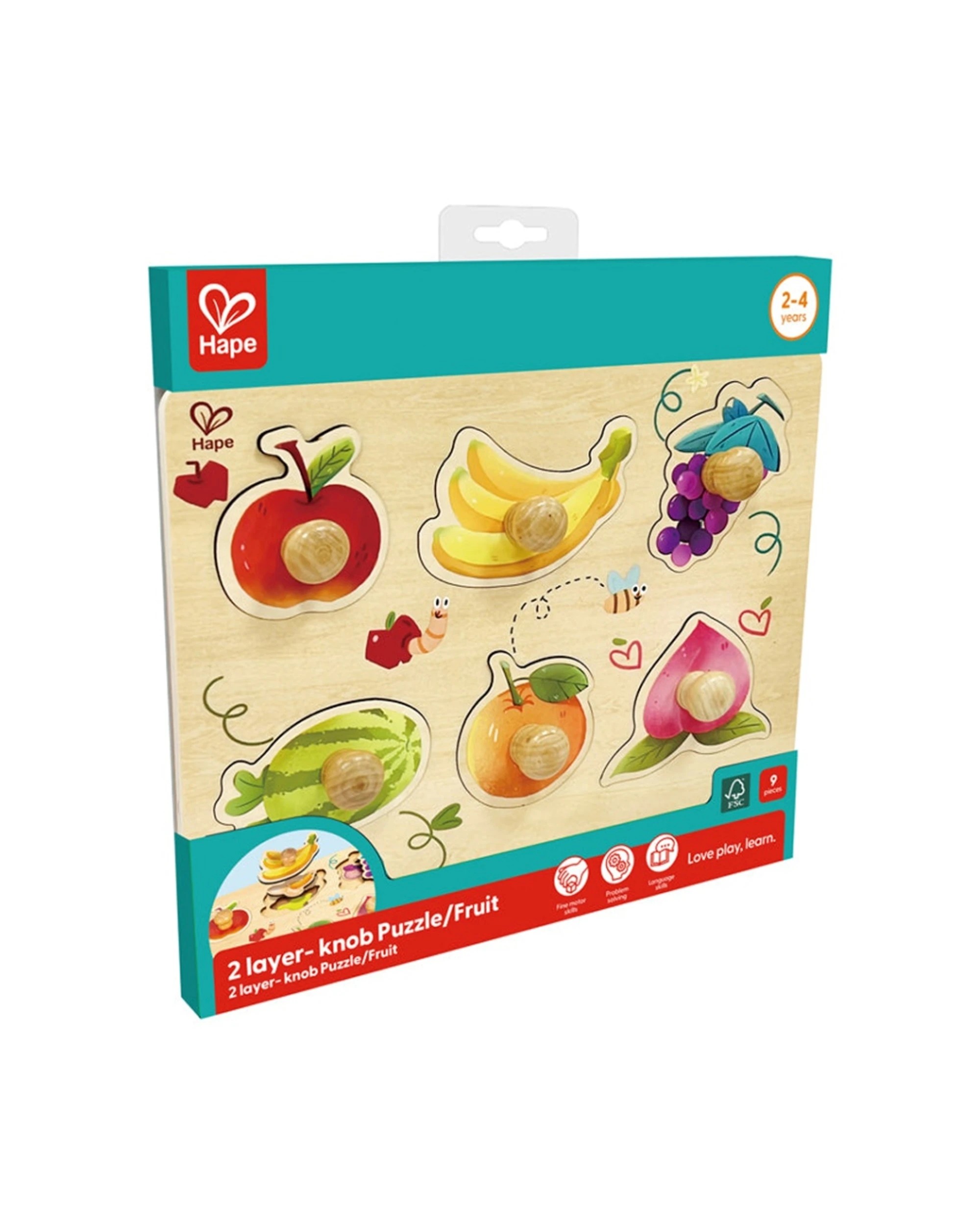 2 Hape Fruity Layer Puzzle Wooden Educational Toy Kids - Multi, 2 of 3