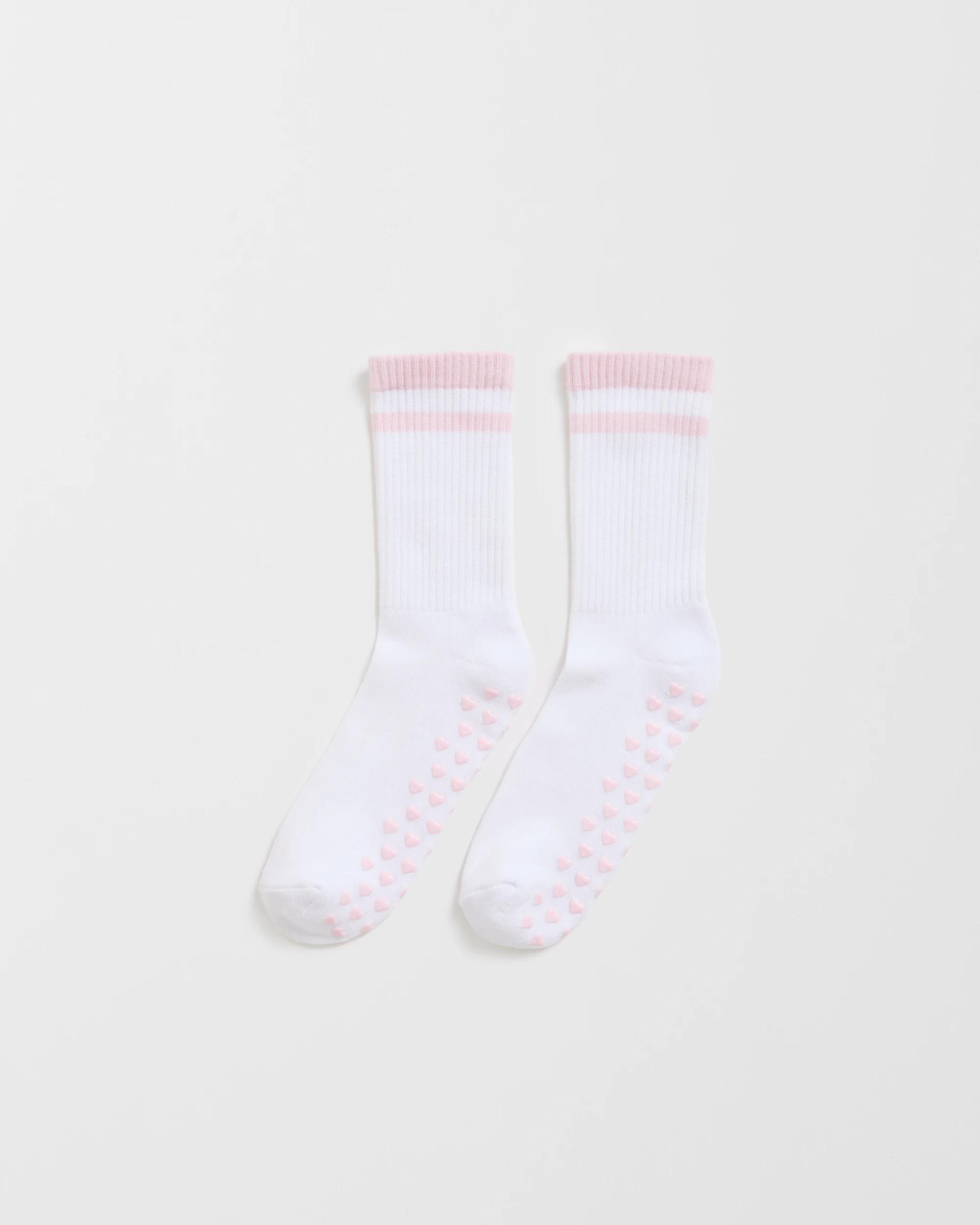 1 Target Active Australian Cotton Blend Crew Pilates Socks WHITE, 1 of 3