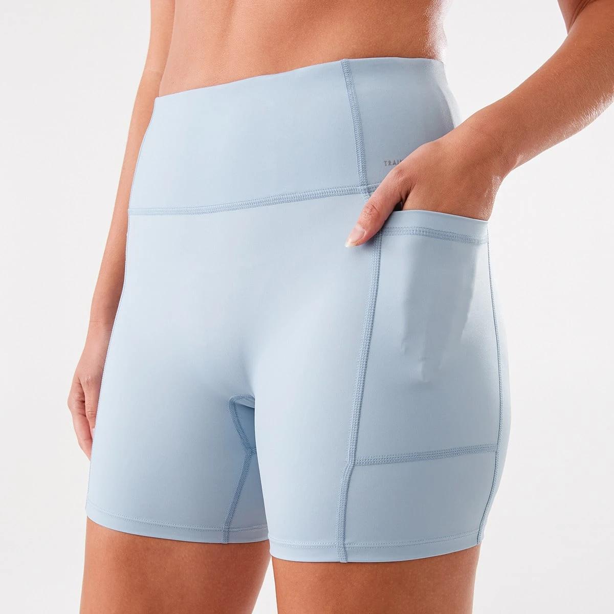 2 Active Womens Train Bike Shorts Moon Blue, 2 of 6