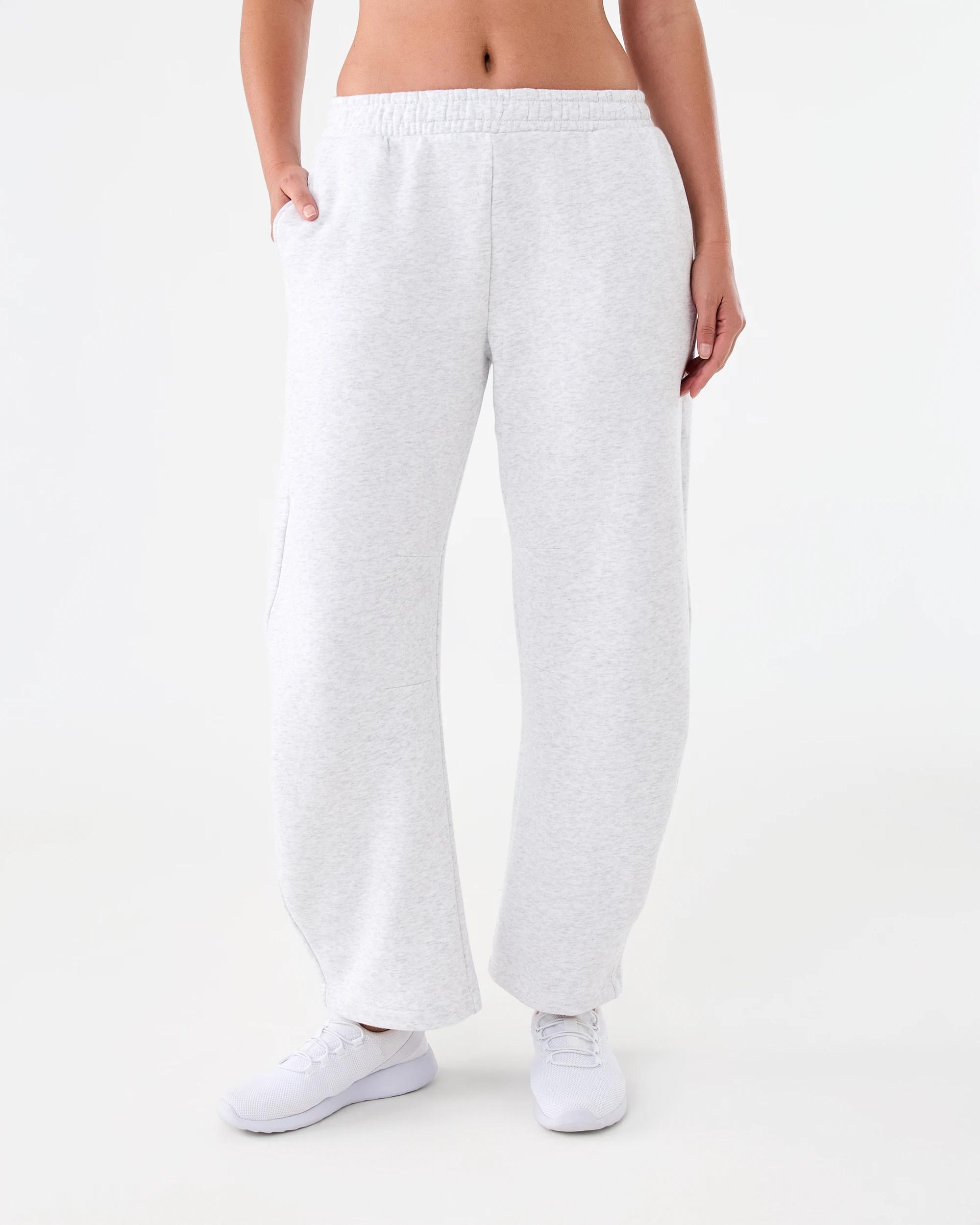 1 Active Womens Barrel Leg Fleece Trackpants Heather, 1 of 7