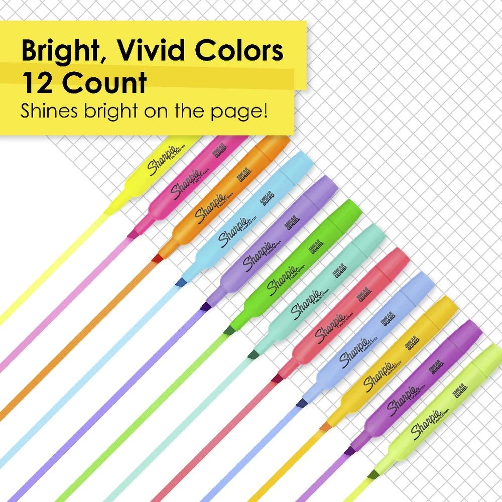 4 Sharpie Tank Highlighters Assorted 12 Pack, 4 of 9