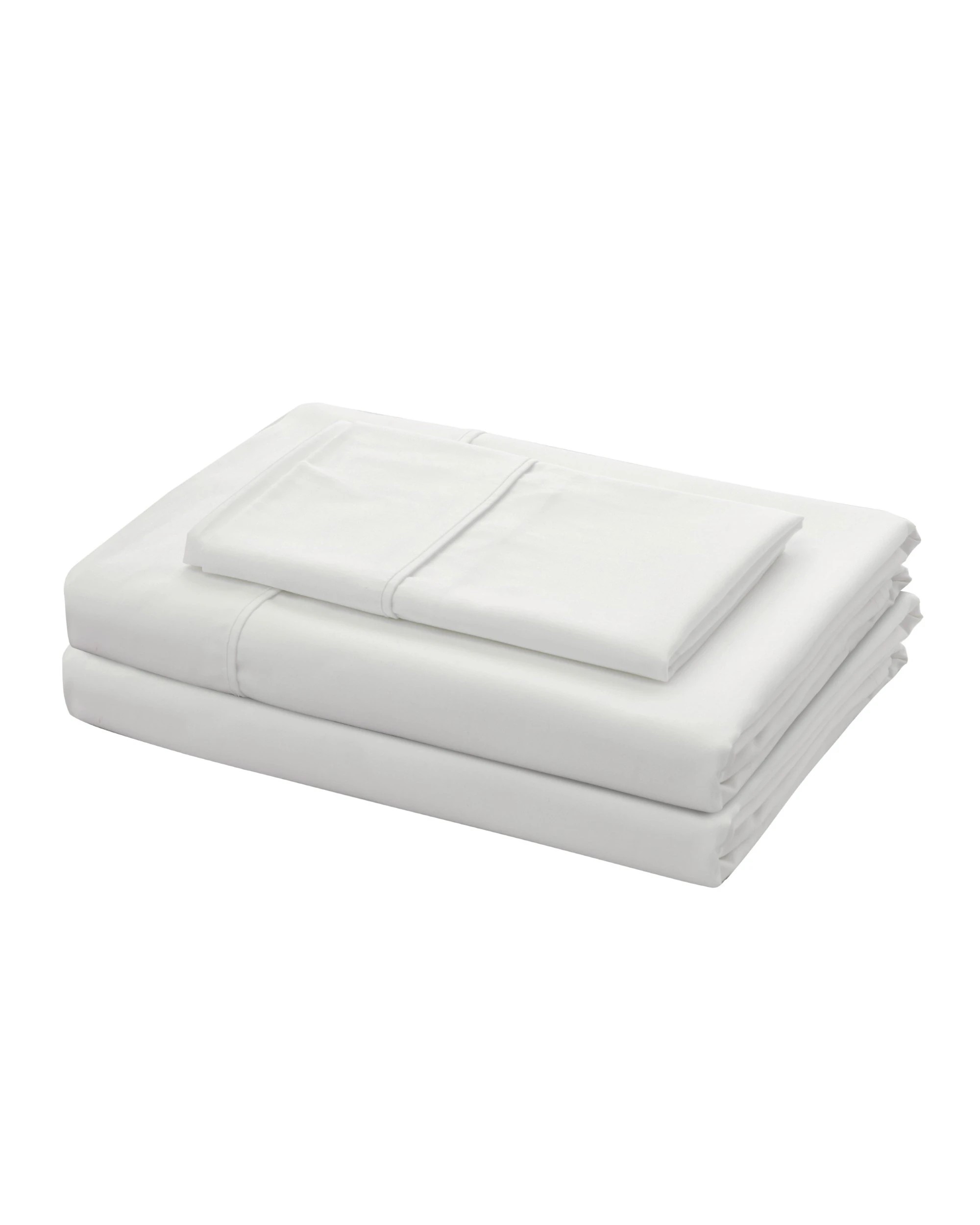 5 Serene 400TC Bamboo Cotton Sateen Sheet Set - King Single Bed - White, 5 of 5