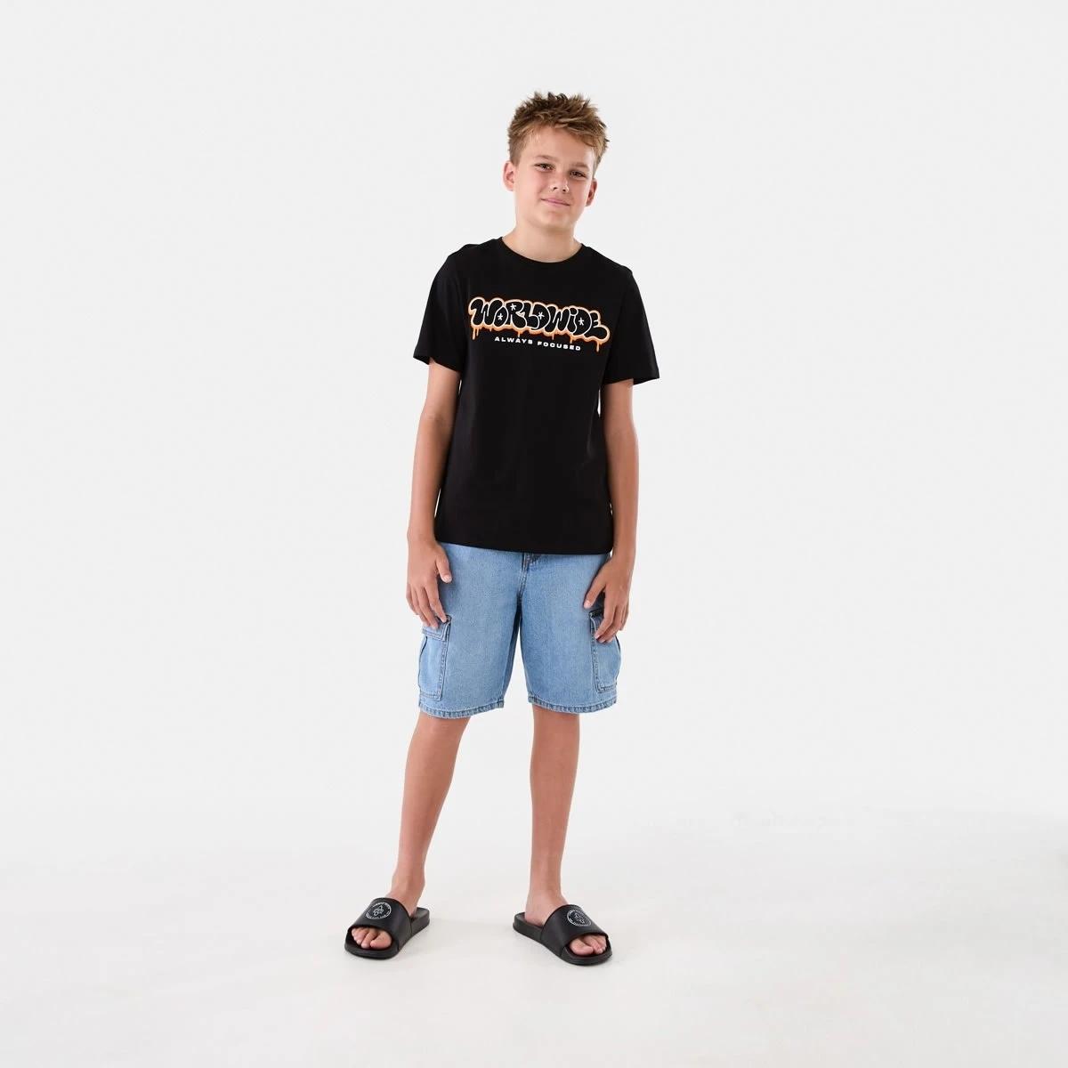 5 Short Sleeve Print T-shirt Blk Worldw, 5 of 8