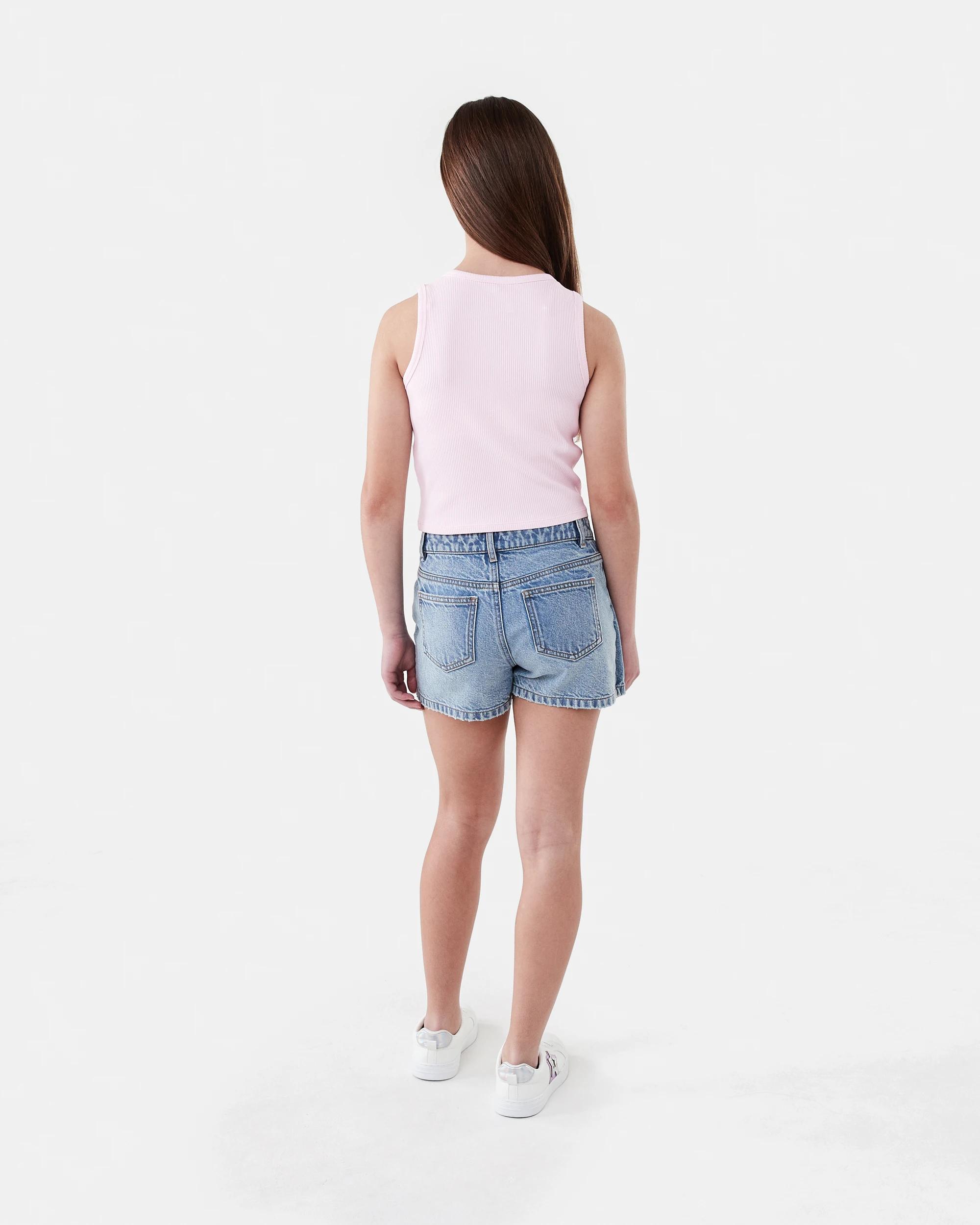 6 Rib Tank with Sequin Detail Bllet Pink, 6 of 6