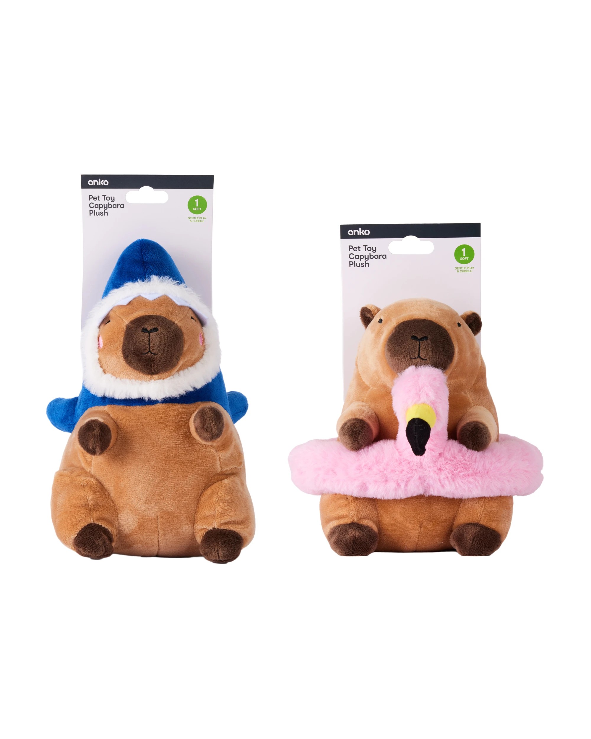 3 Pet Toy Capybara Plush - Assorted, 3 of 3