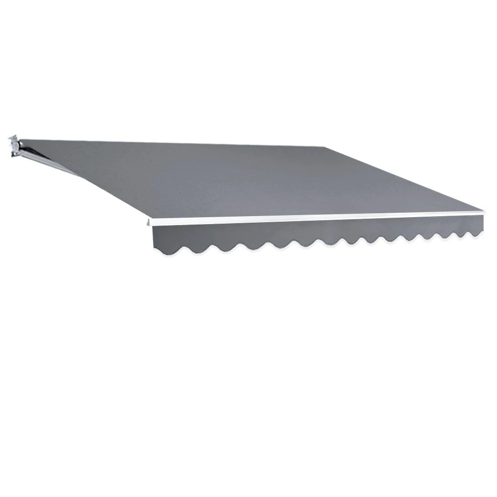 1 Instahut Retractable Folding Arm Awning Manual Sunshade 4Mx3M Pearl - Grey, 1 of 6