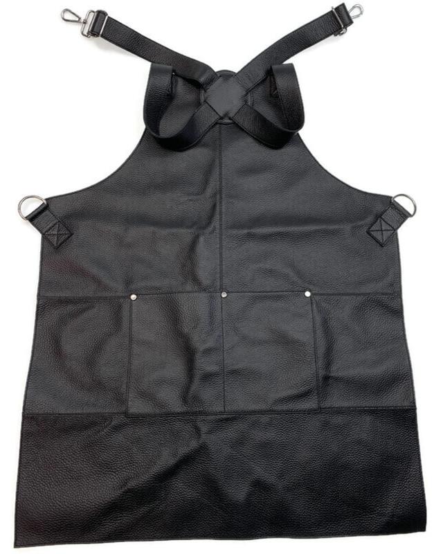 BR Home Buffalo Leather Waterproof Apron for Cooking and Hairdres