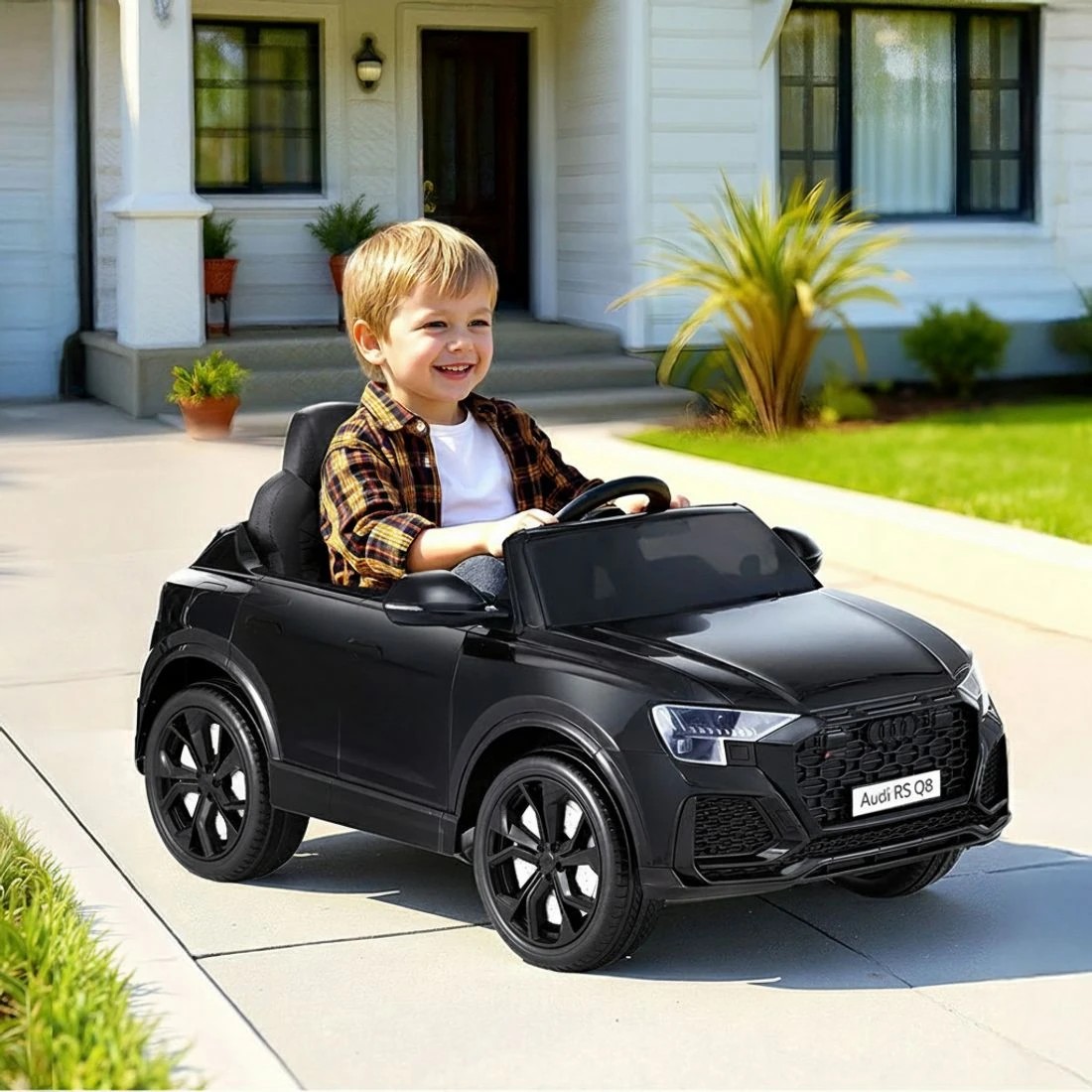 4 Kids Ride On Car Licensed RSQ8 Electric Toy Remote 12V Cars - Black, 4 of 8