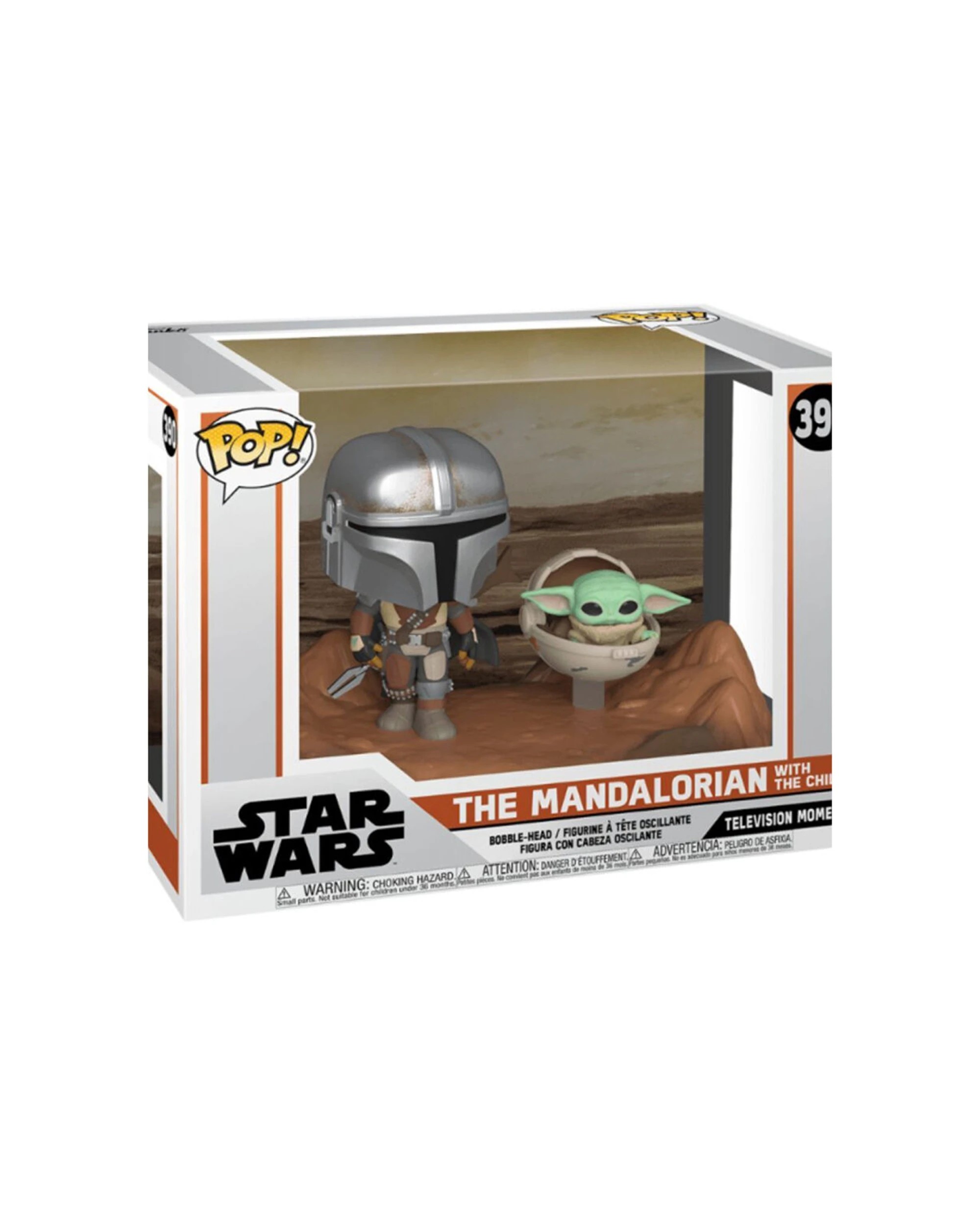 3 STAR WARS Mandalorian And Child Pop Movie Moment Vinyl Figure Toy Chibi - Multi, 3 of 3