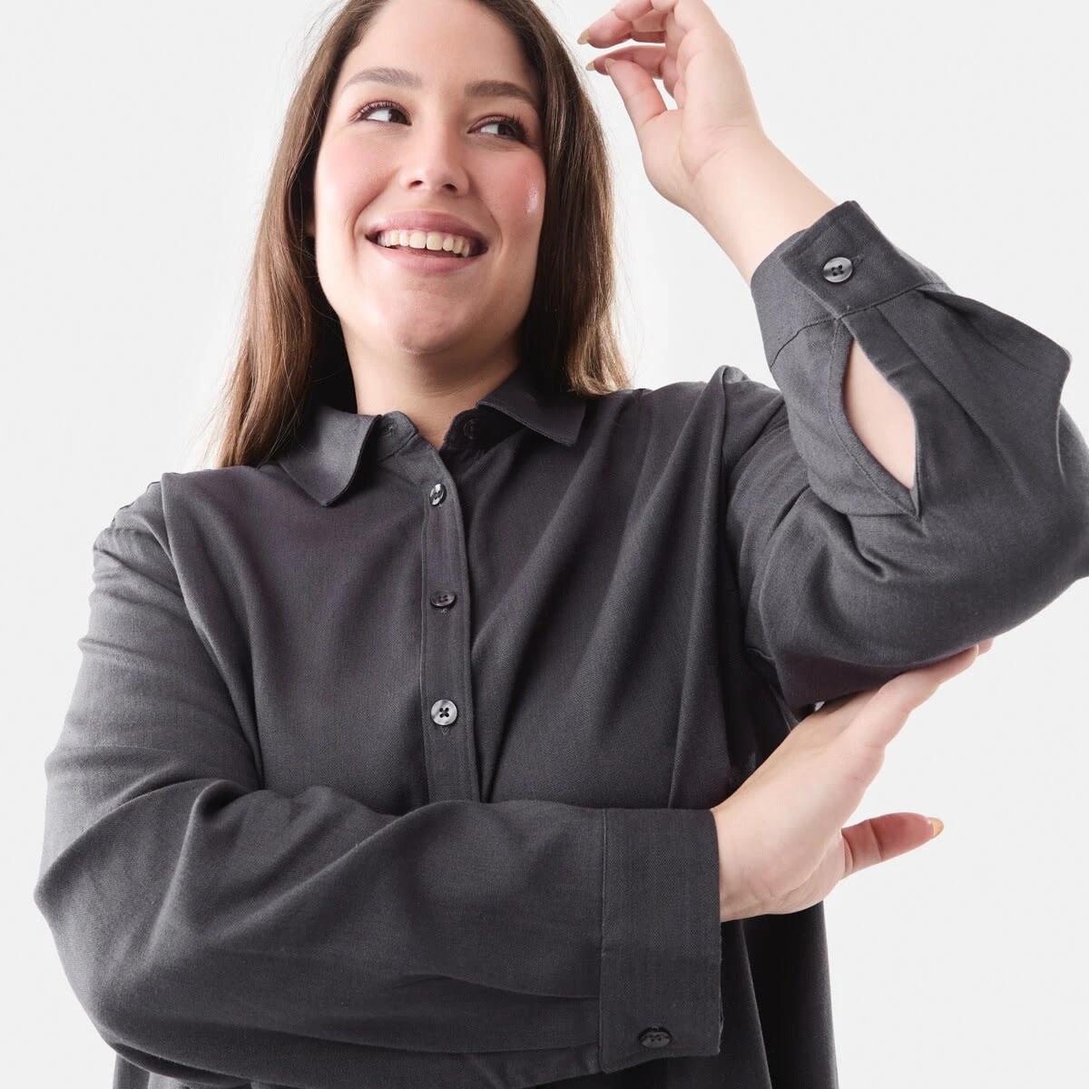 4 Curve Long Sleeve Shirt Nine Navy, 4 of 5