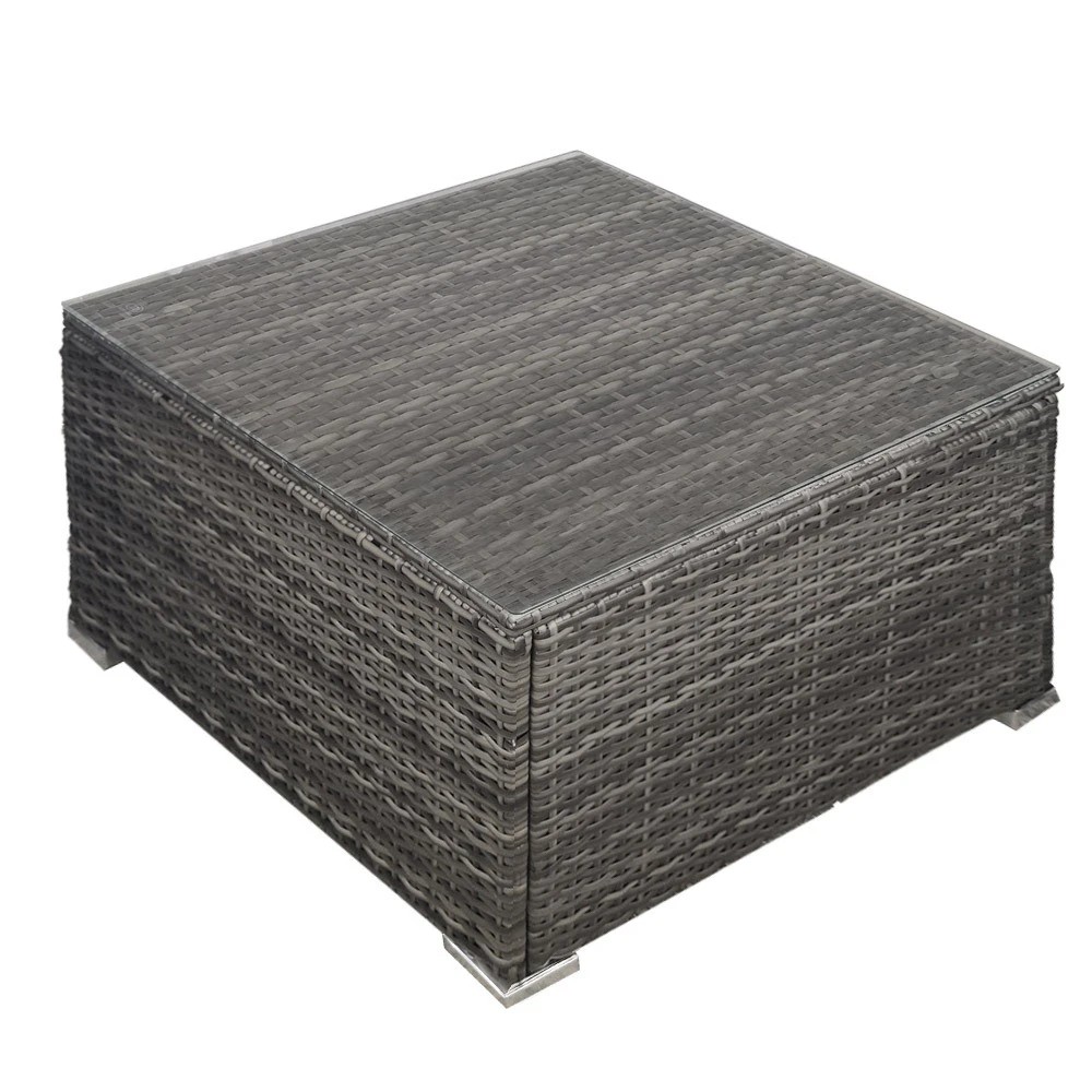 1 London Rattan Outdoor Wicker Coffee Table - Grey, 1 of 1