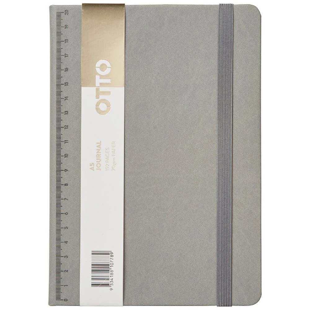 1 Otto A5 Notebook with Mechanical Pencil 192 Pages Grey, 1 of 6