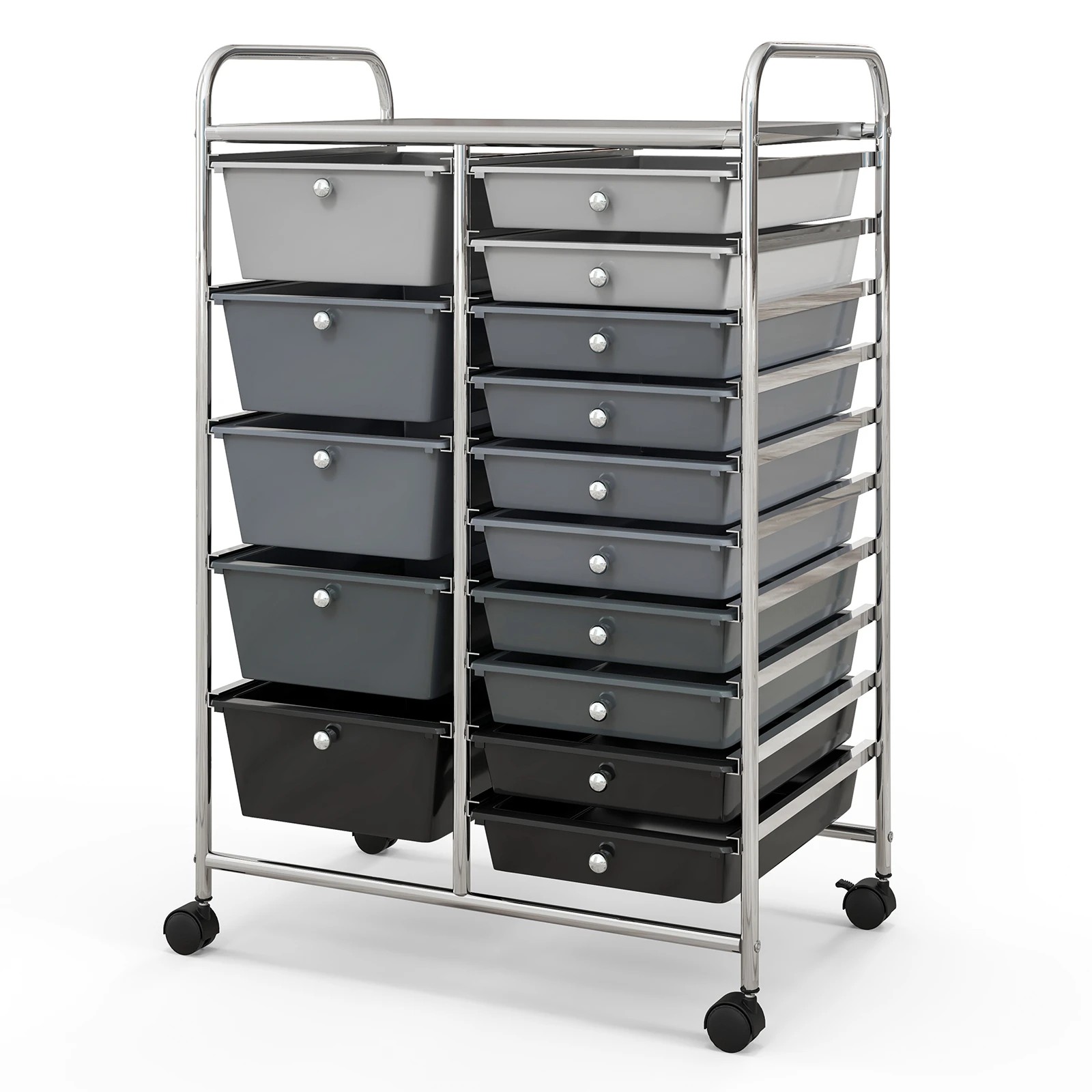 1 Costway 15 Drawers Rolling Storage Cart Mobile Utility Trolley - Multi, 1 of 1