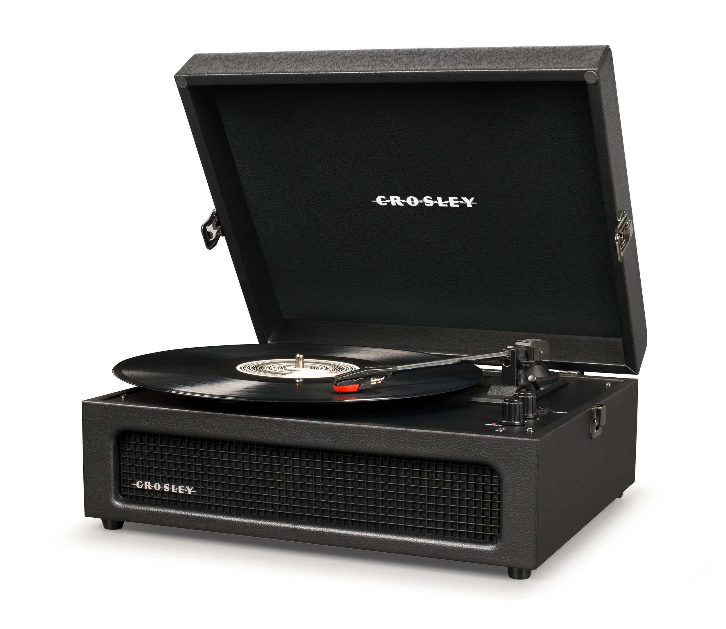 4 Crosley Voyager Bluetooth Portable Turntable - Black + Bundled Crosley Record Storage Display Stand - Black, 4 of 7