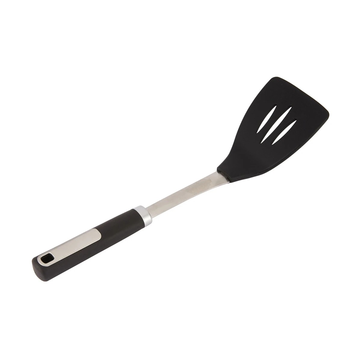 4 Silicone and Stainless Steel Slotted Turner with Soft Touch Handle, 4 of 5