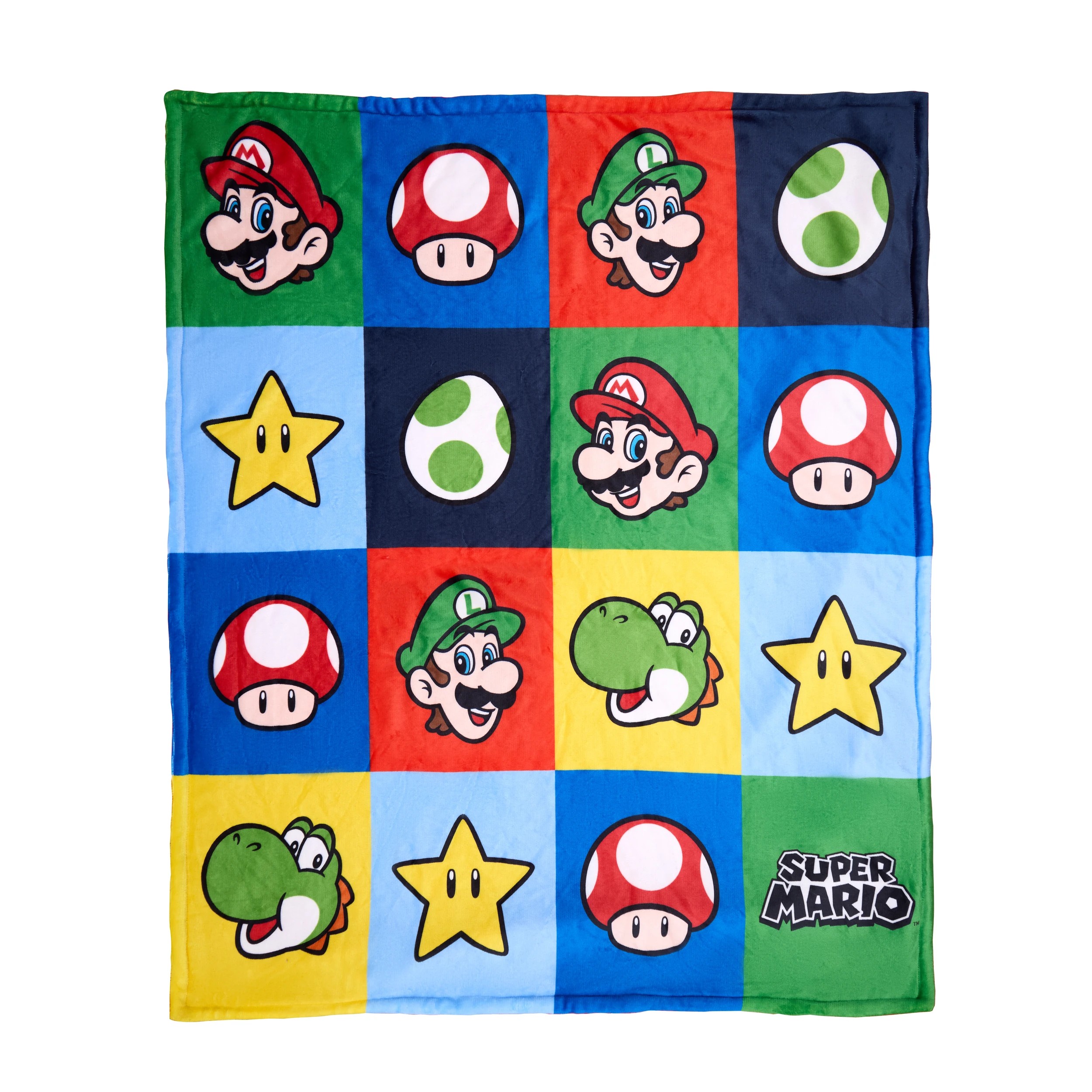 1 Super Mario Throw - Queen Bed - Blue, 1 of 4