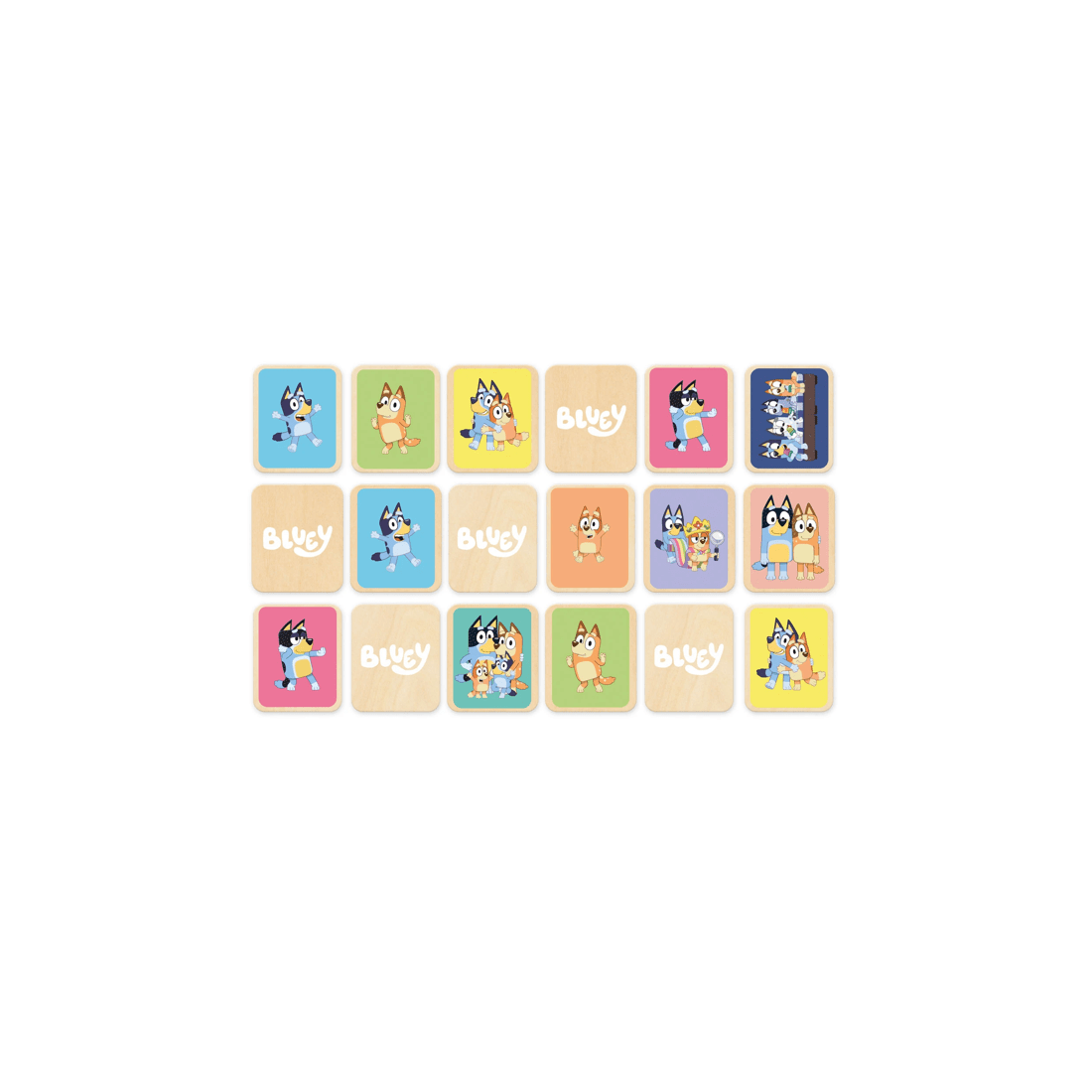 2 Bluey - Wooden Memory Game (19 pieces), Activity Toy, Suitable for Ages 2+ - Multi, 2 of 3