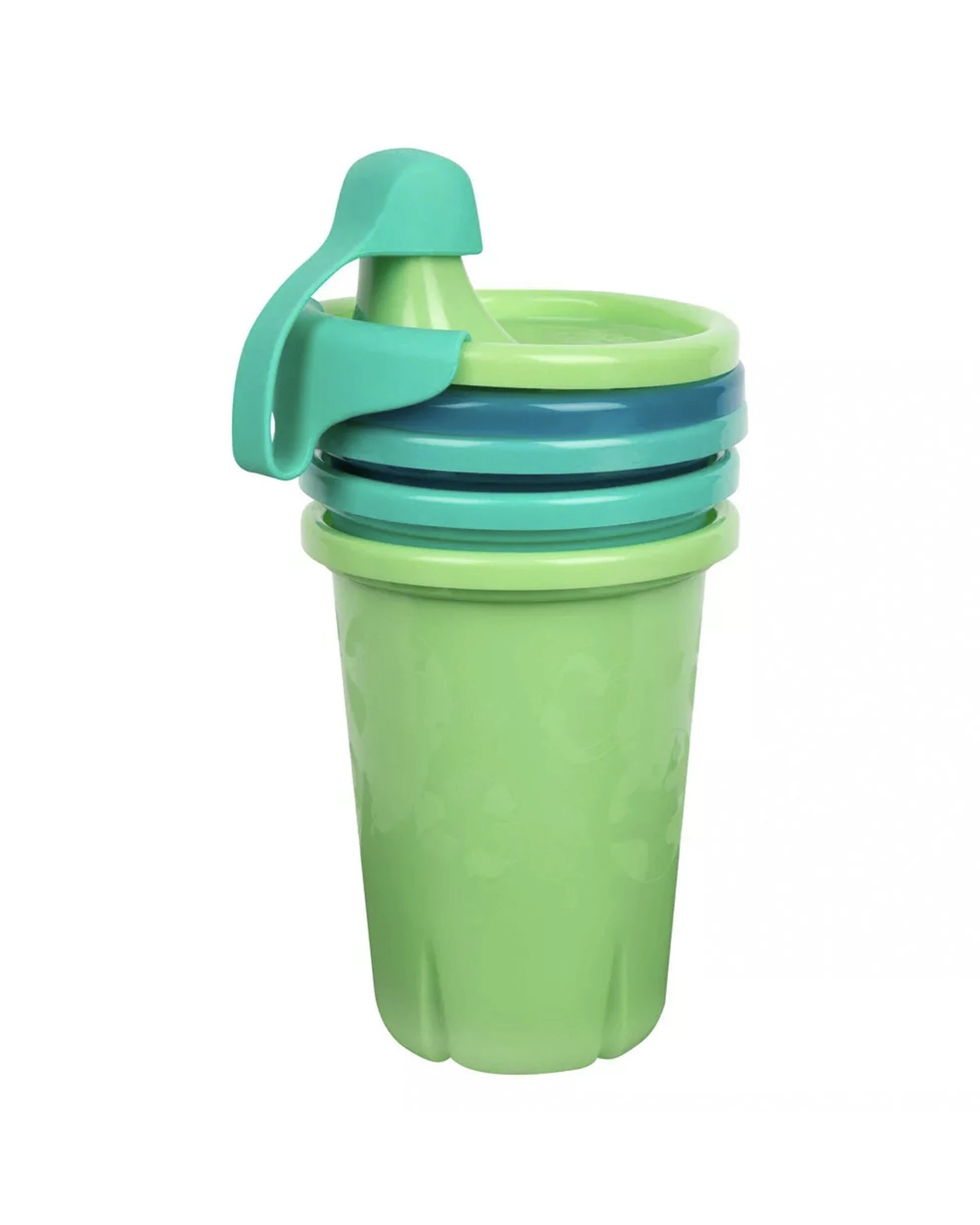 4 Green Grown 2x 3pc Spill Proof Drinking Sippy Cups Nursery Kids 296ml - Multi, 4 of 7