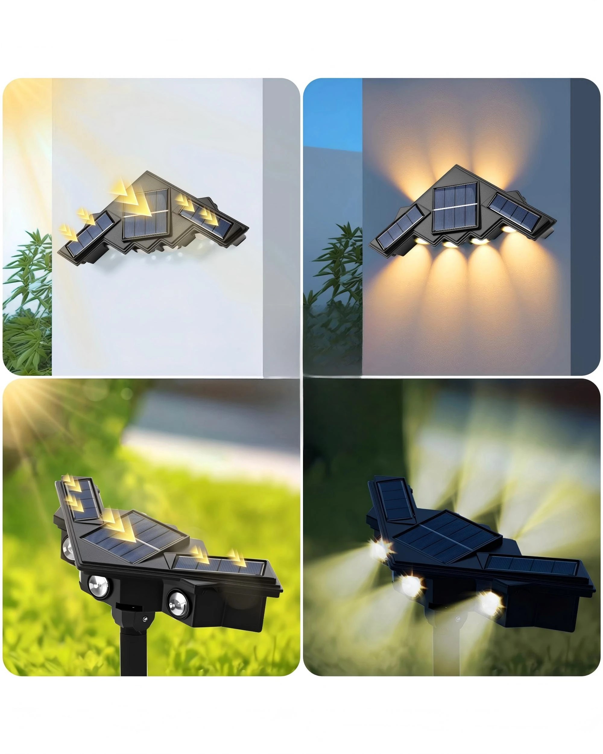 5 Advwin Solar Spot Lights Outdoor Ground/Wall 2 in 1 IP65 Waterproof - Black, 5 of 8