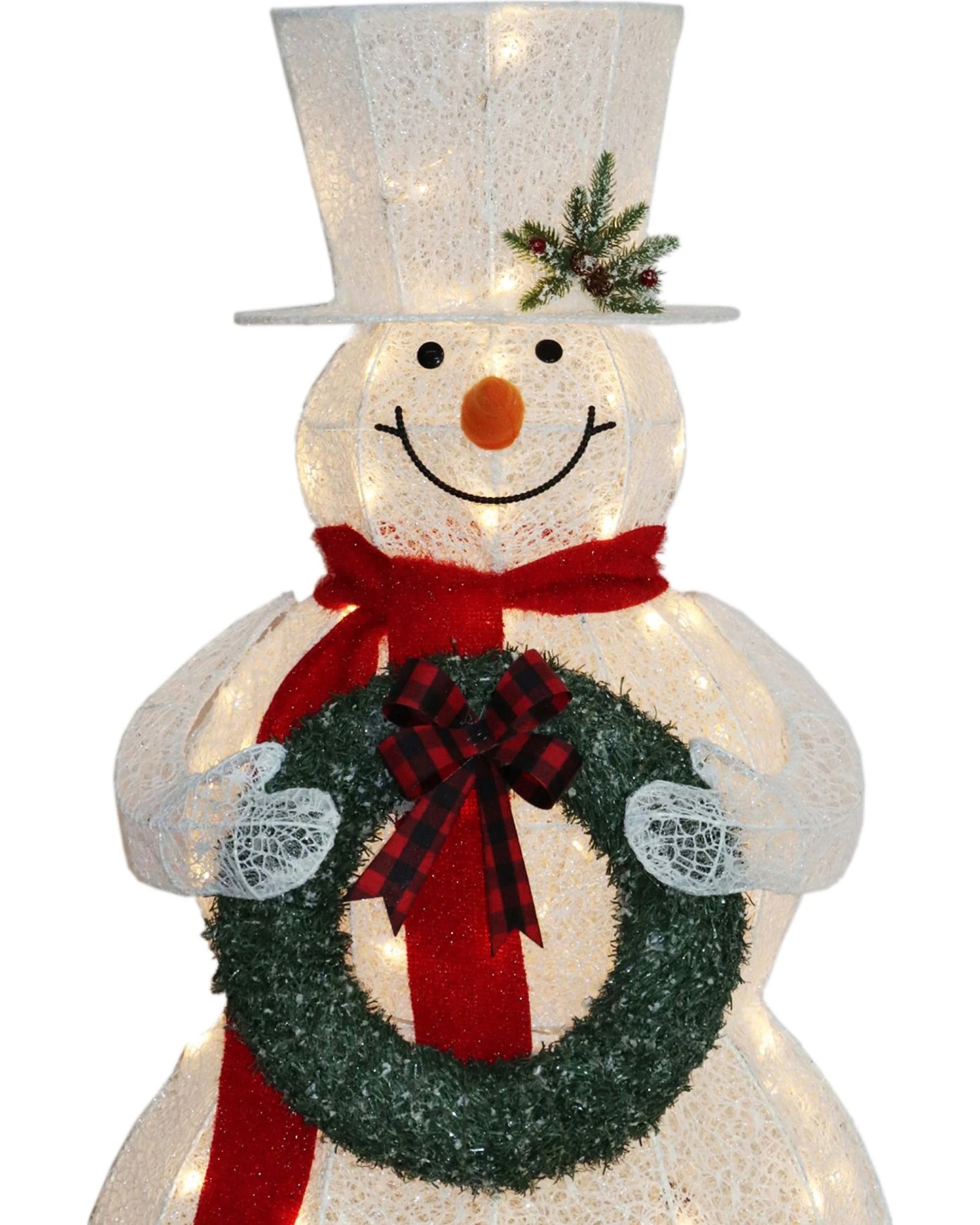 Christabelle 150cm Pre-Lit Outdoor Christmas Snowman Yard Decoration ...
