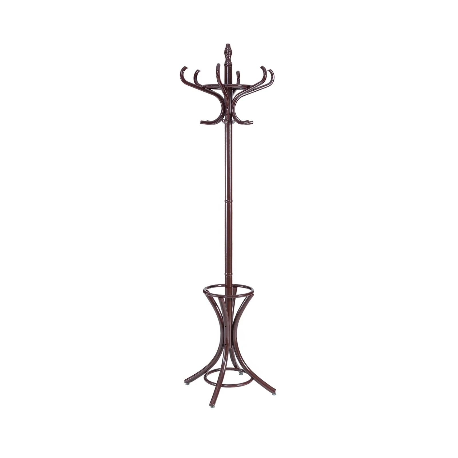 2 Costway 12 Hook Wood Coat & Hat Rack Clothes Stand Storage Tree Shelf, 2 of 10