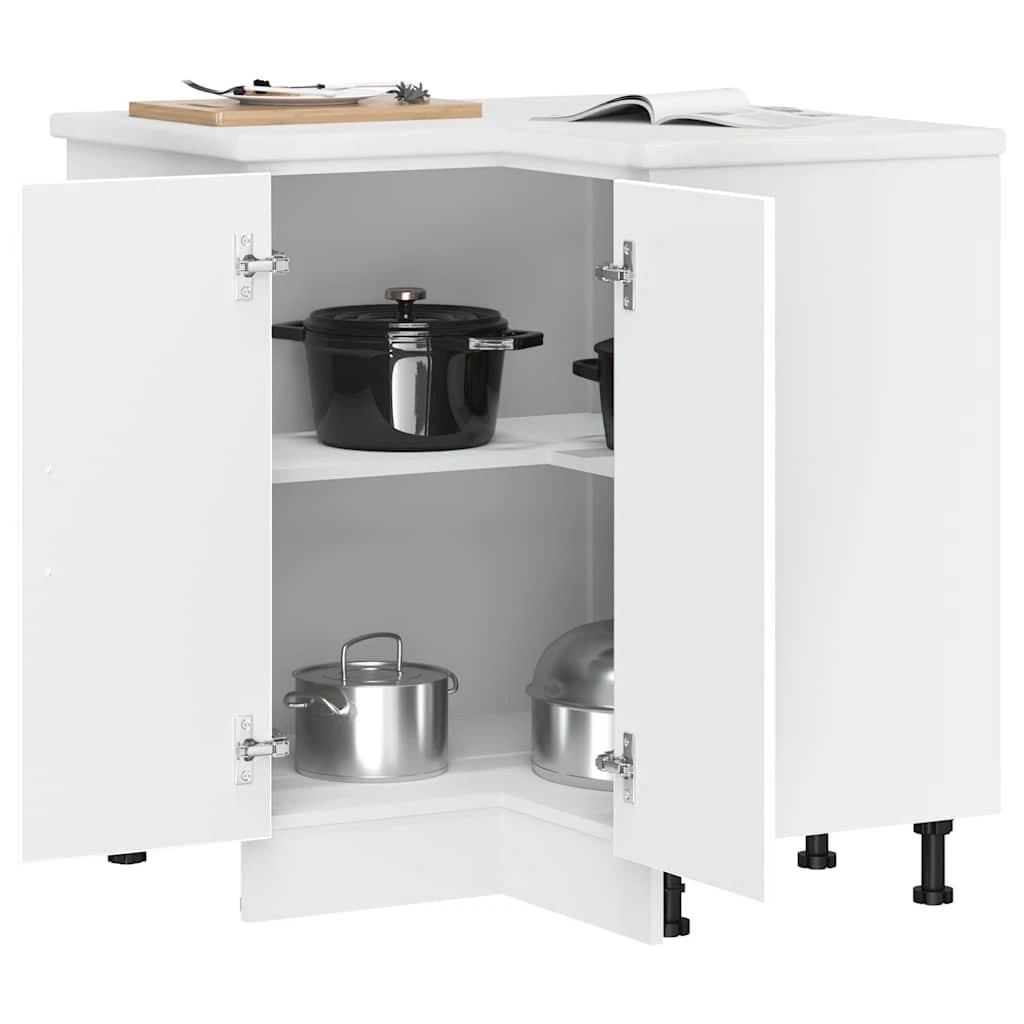 4 vidaXL Wooden Dishwasher Panel Adjustable Feet - White, 4 of 10