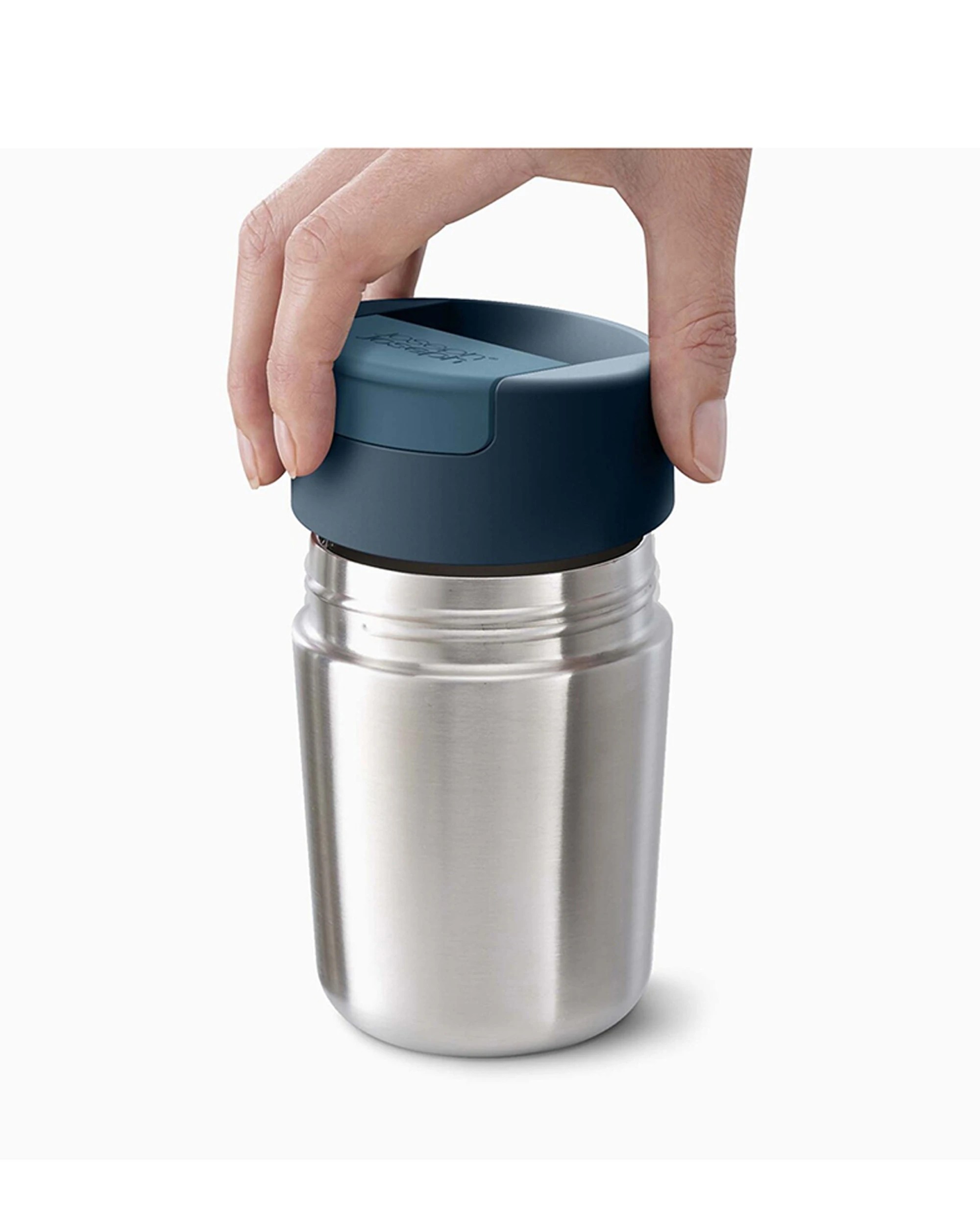 4 Joseph & Joseph Sipp Stainless Steel 340ml Travel Mug - Anthracite - Grey, 4 of 4