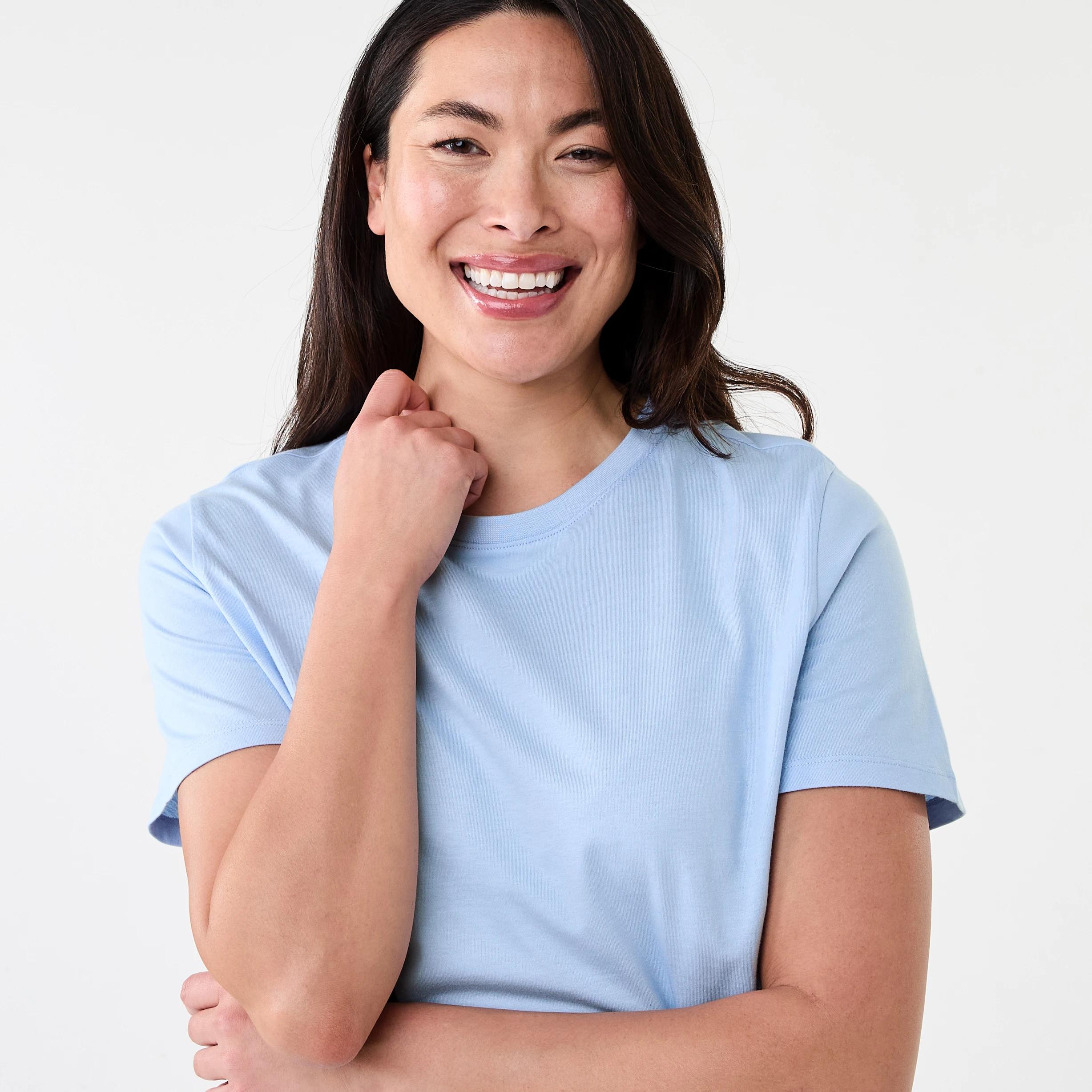 4 Short Sleeve Australian Cotton T-shirt Chmbr Blue, 4 of 5