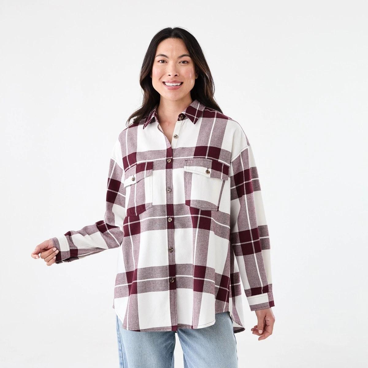 1 Long Sleeve Brushed Check Shirt Abi Check, 1 of 7