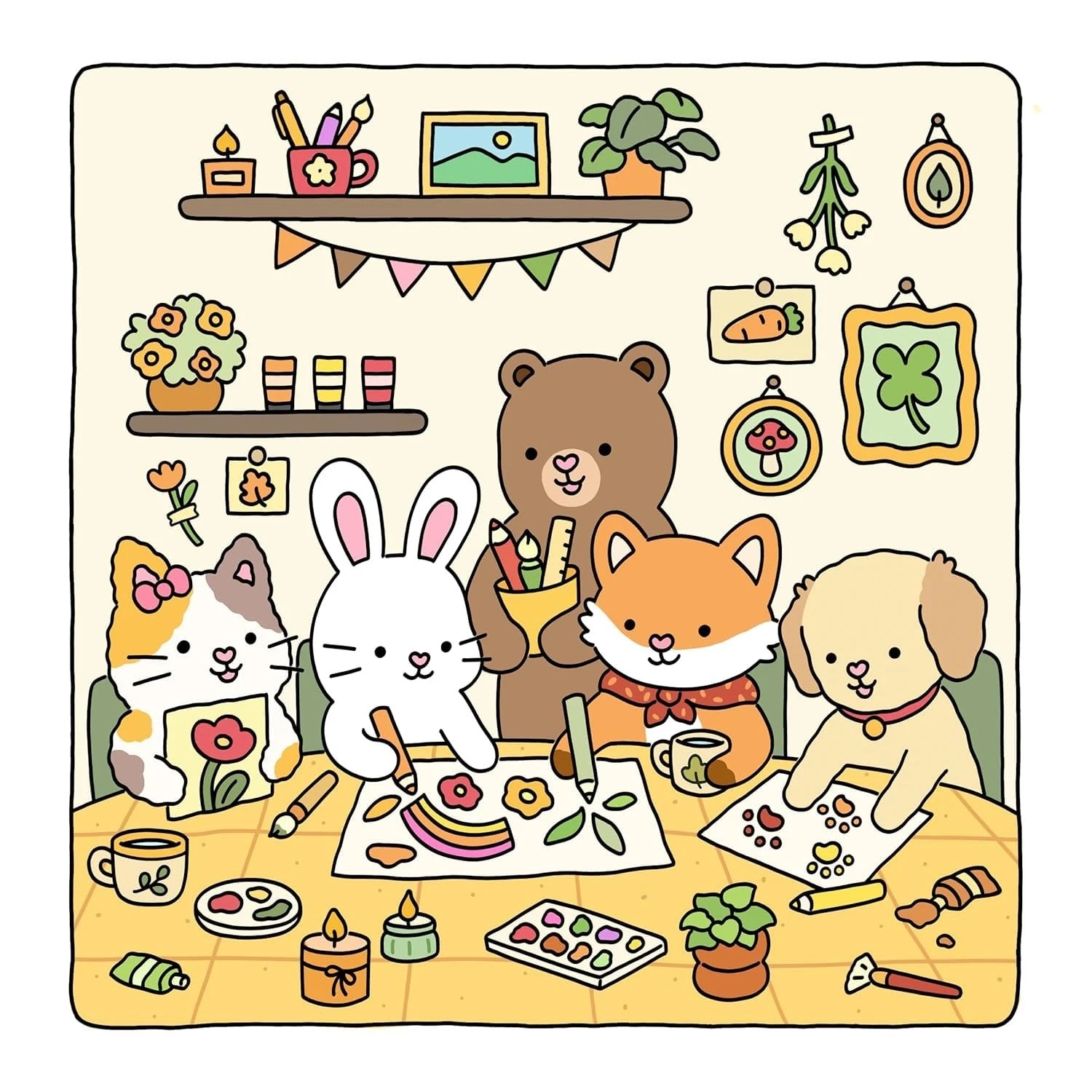 3 Fuzzy Hygge Super Cute Colouring Book by Vivi Tinta - Book, 3 of 4