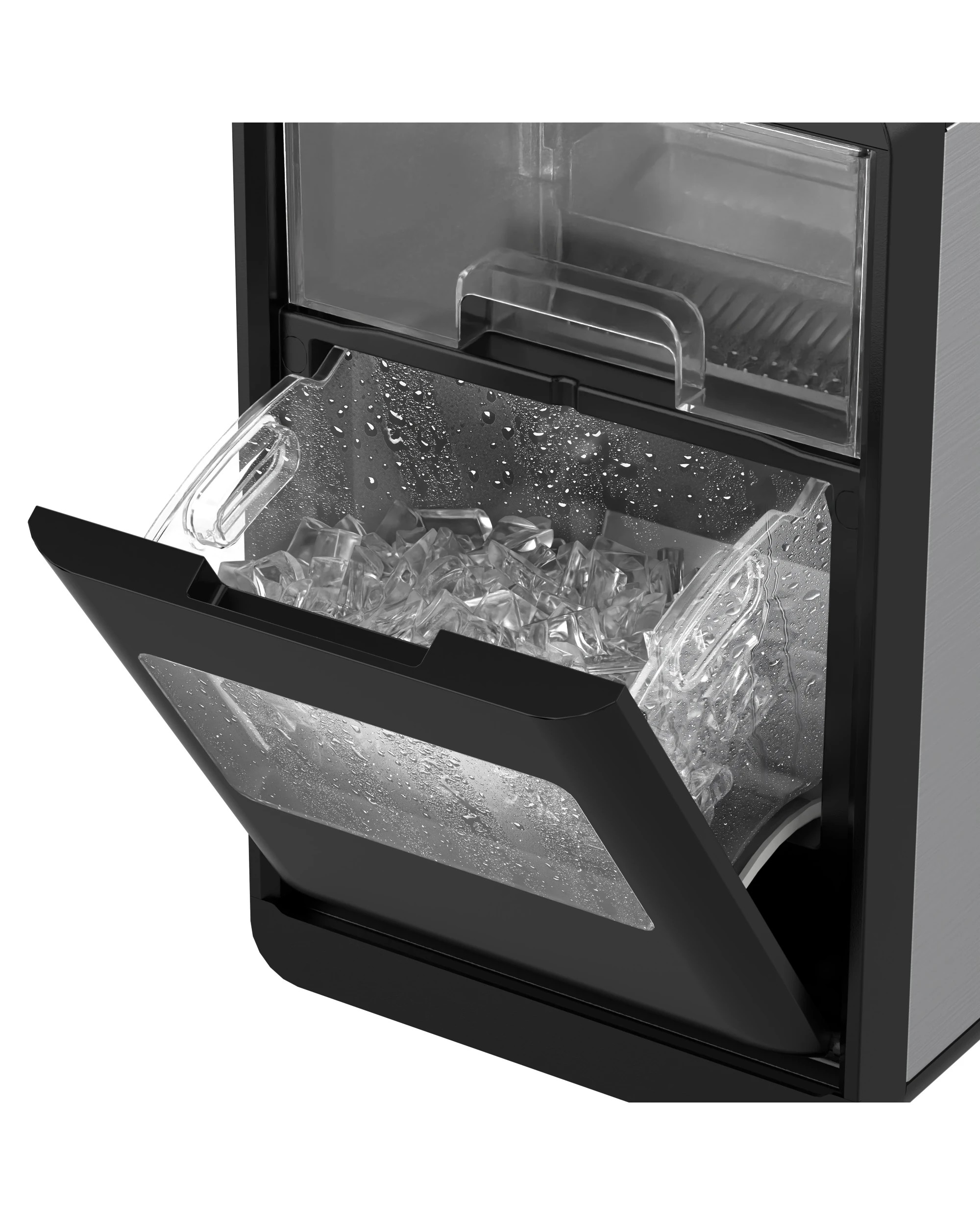 2 Advwin Crescent Ice Maker, 12kg/day Countertop Ice Machine With Adjustable Ice Thickness, 15-min Cycle Ice Maker, 2 of 7