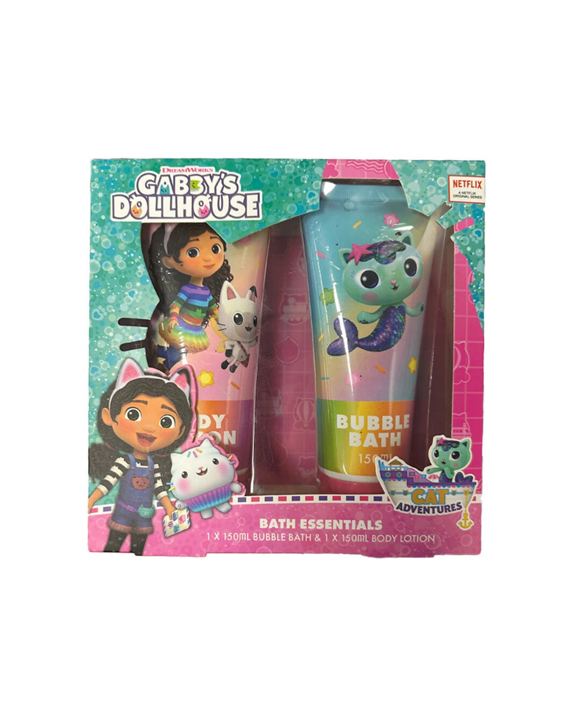 2 DREAMWORKS 2PK Gabbys Dollhouse Bath Essentials Bubble Bath and Body Lotion Set 150ml - Multi, 2 of 2