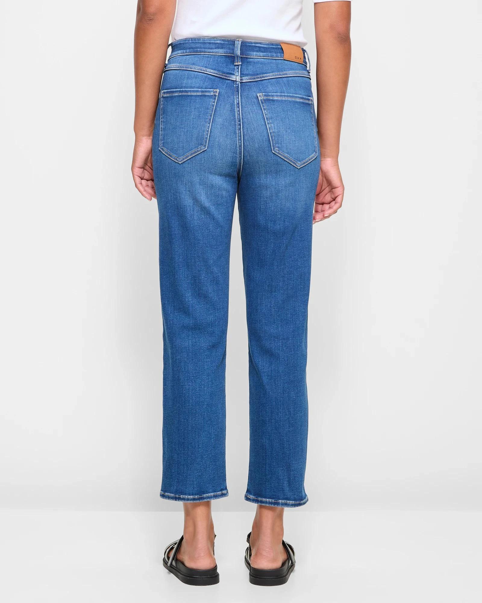 4 Target Super High Rise Crop Length Straight Denim Jeans - Shape Your Body AGED BRILLIANT BLUE, 4 of 10