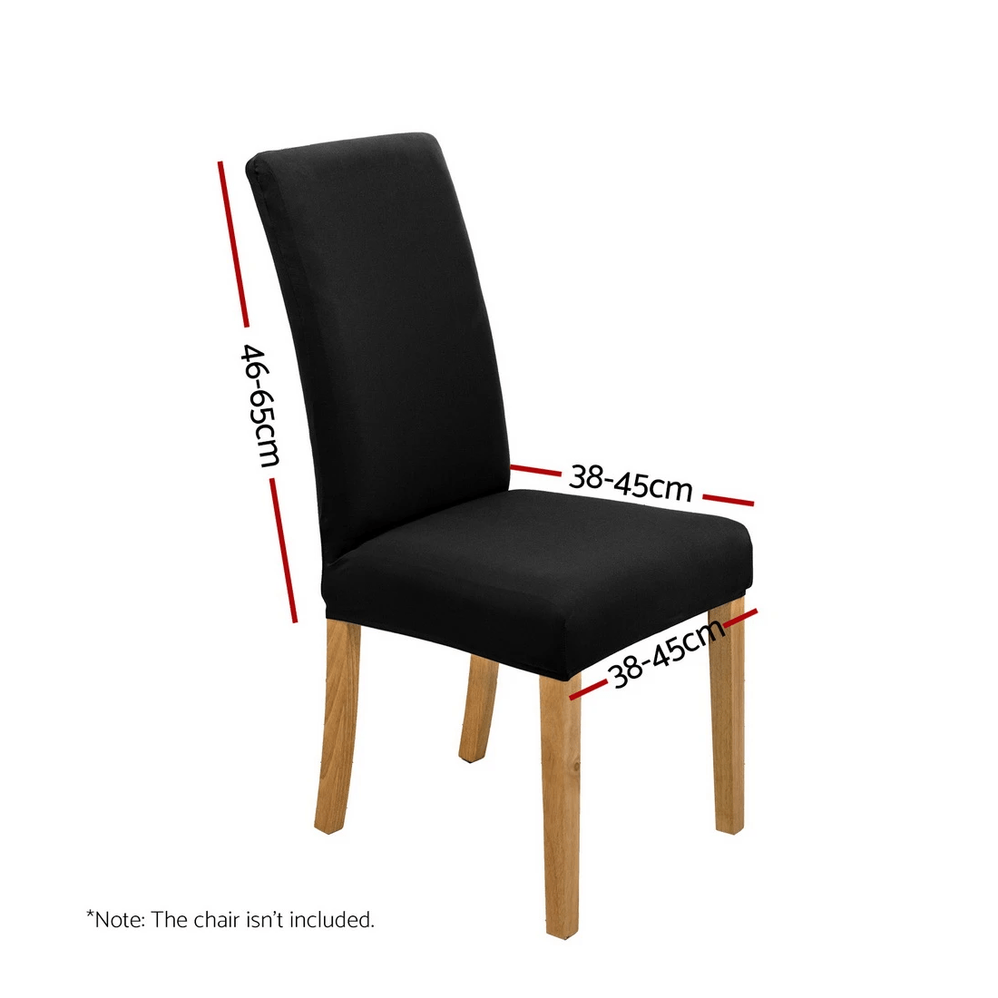 2 Artiss Dining Chair Covers 4x Slipcovers Spandex Stretch Banquet Wedding - Black, 2 of 6