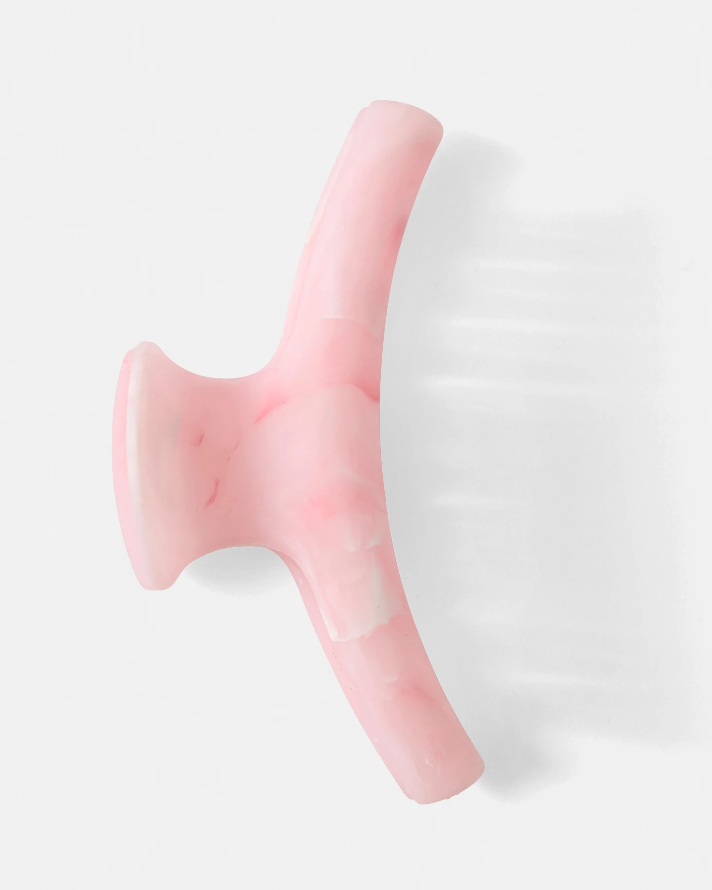 1 Pink Matte Marble Claw Hair Clip, 1 of 4